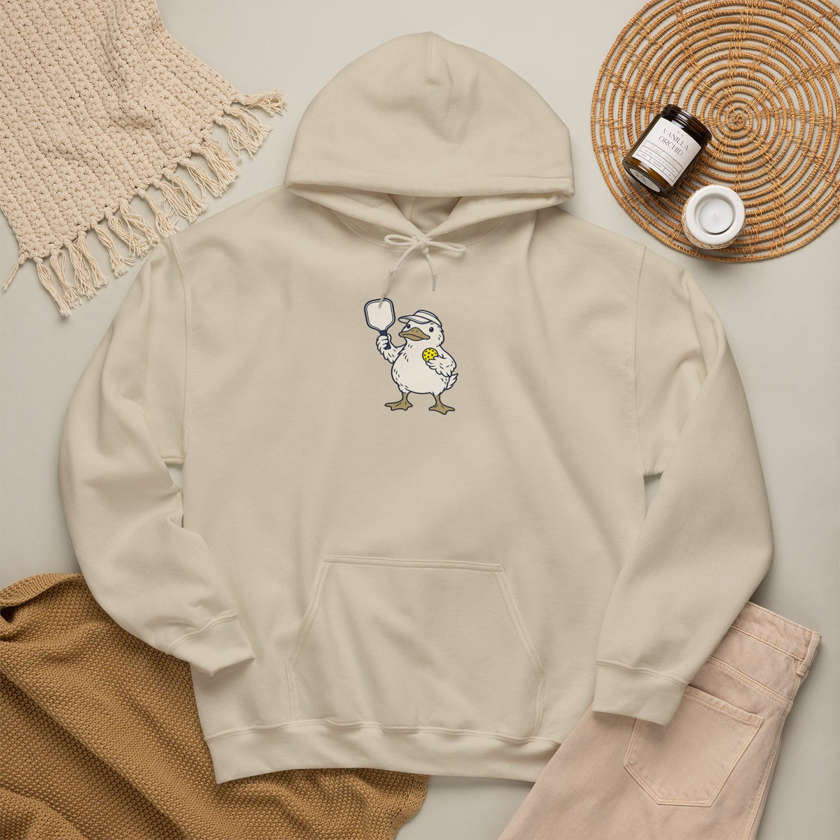 Duck pickleball hoodie, Calm on Top, Paddling Hard Below