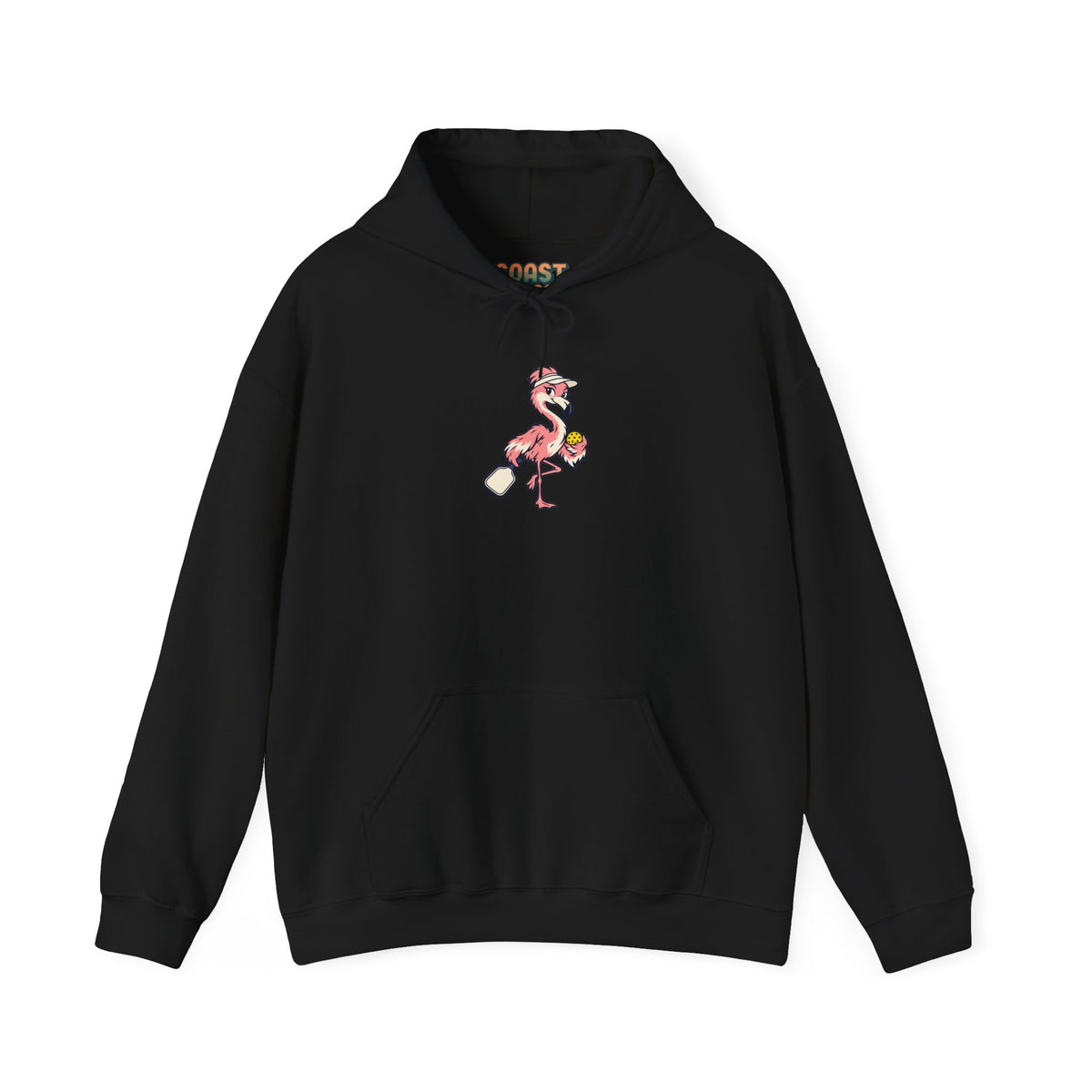 Flamingo pickleball hoodie in Black