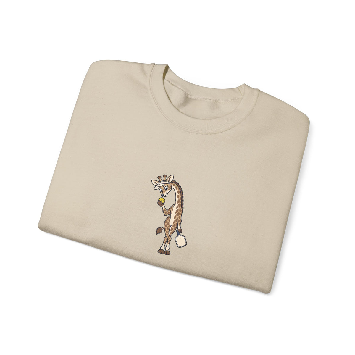 Giraffe pickleball crewneck sweatshirt, Head and Shoulders Above the Kitchen