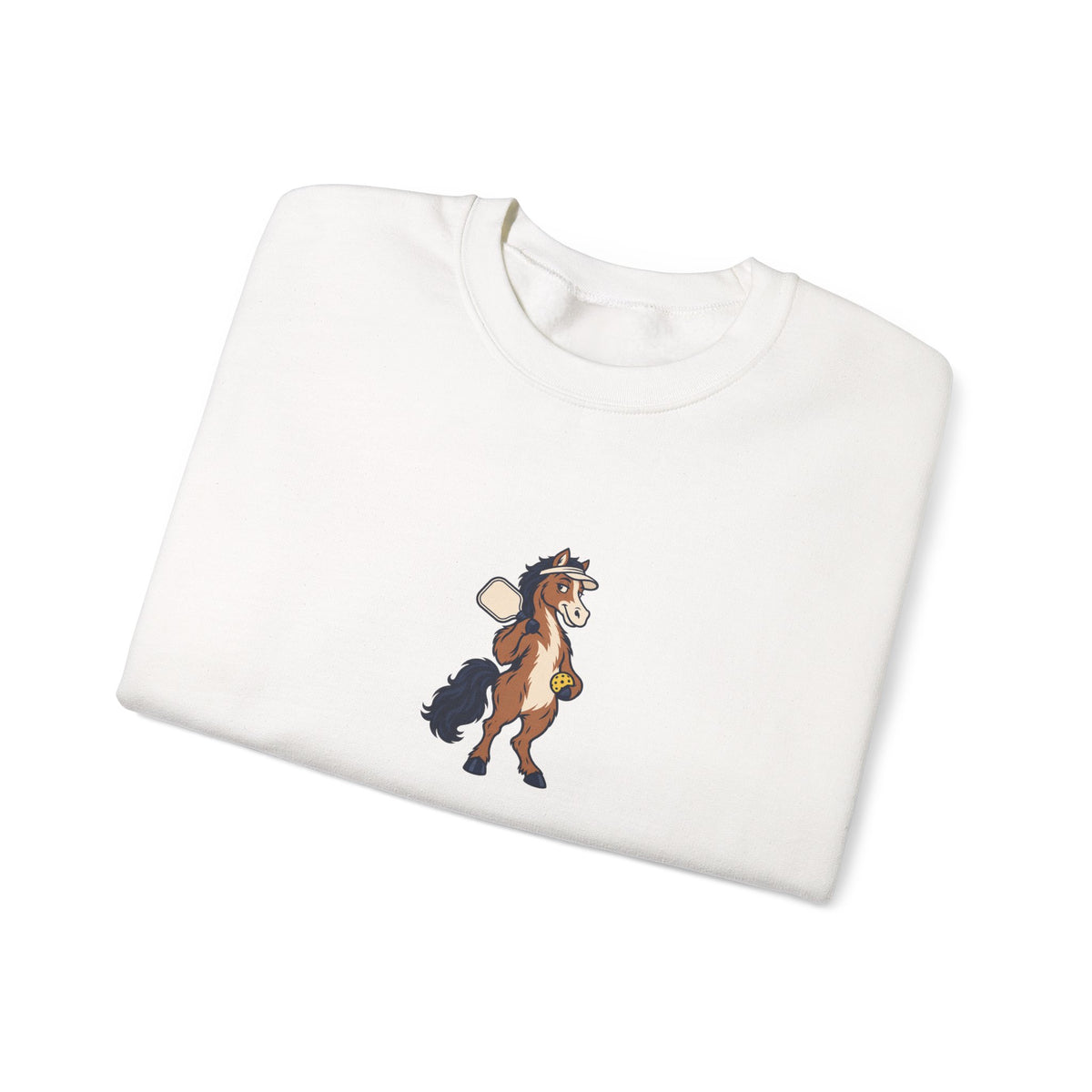Horse pickleball crewneck sweatshirt, Horsing Around at the Kitchen