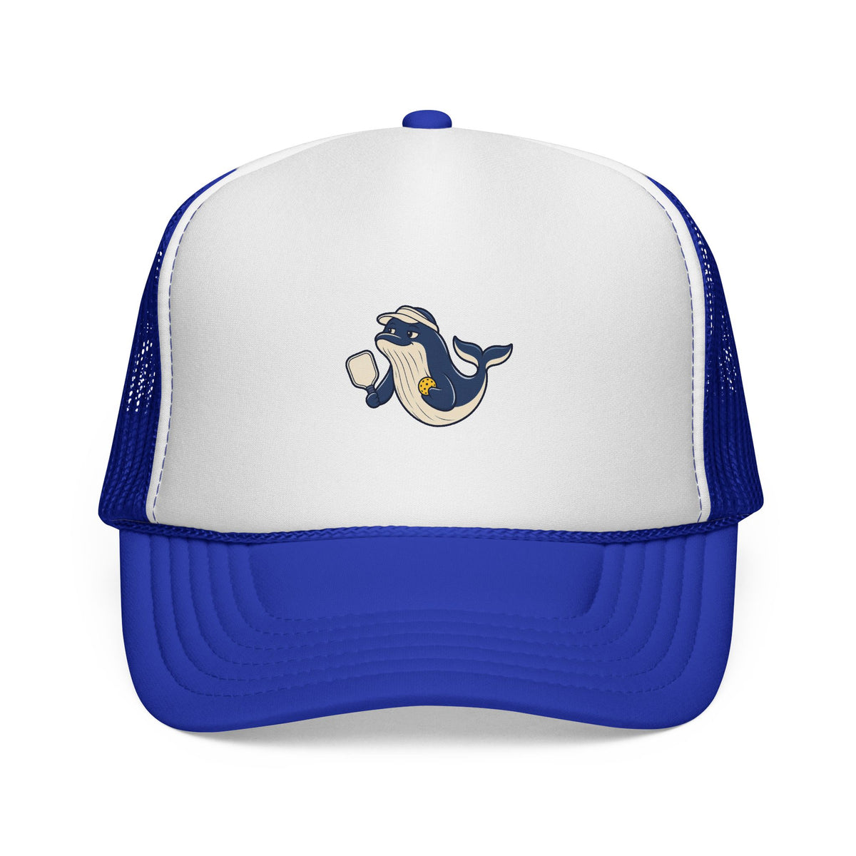 Whale pickleball trucker hat in Royal, Keep It Easy