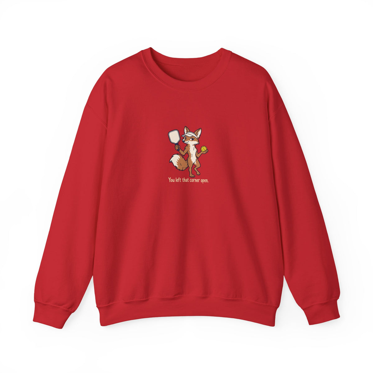 Fox pickleball crewneck sweatshirt in Red