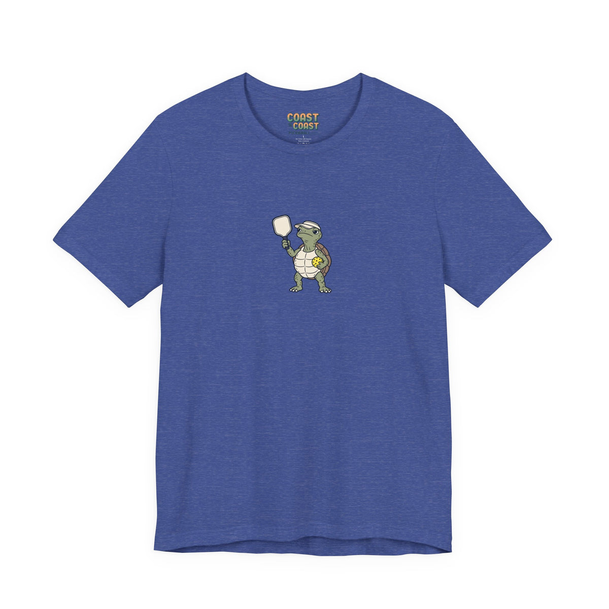 Turtle pickleball t-shirt in Heather True Royal