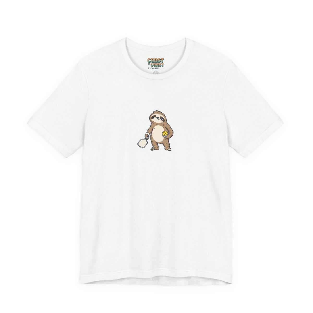 Sloth pickleball t-shirt in White