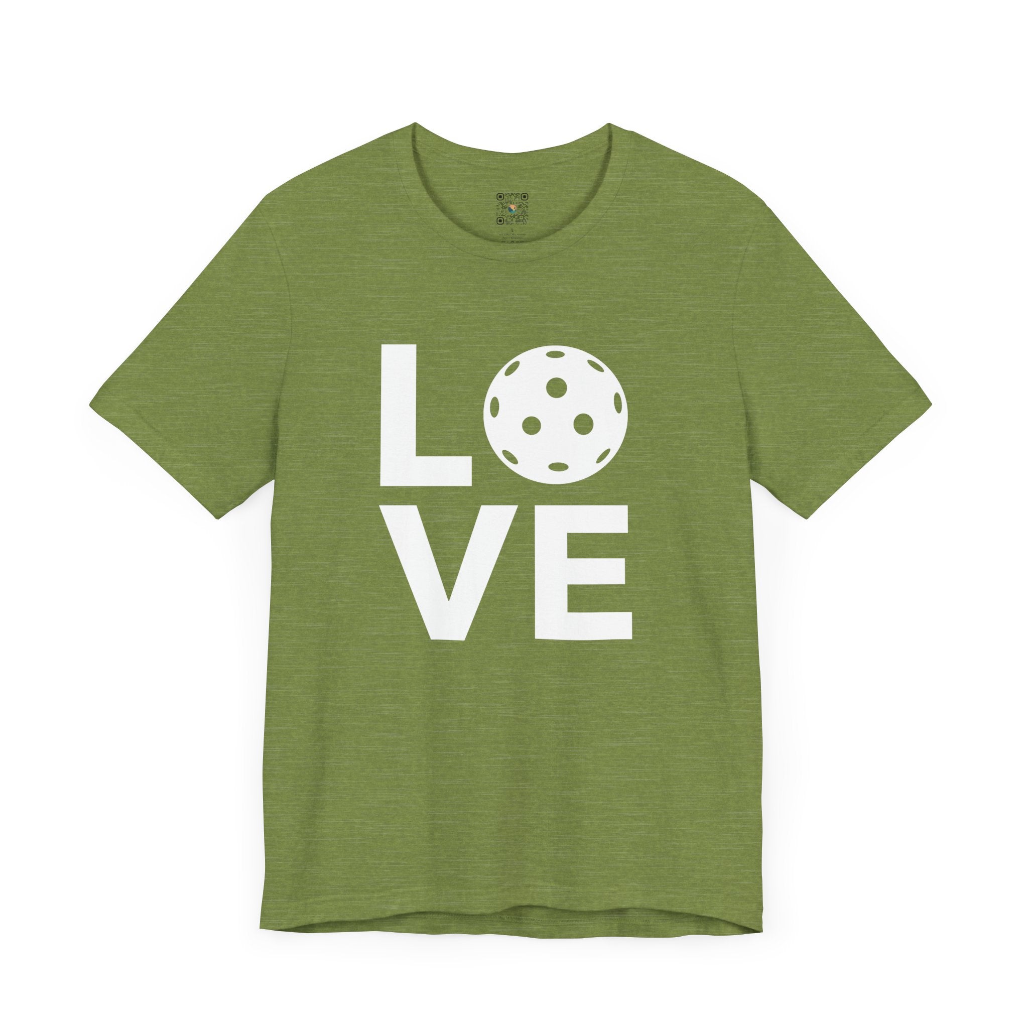 Pickleball T-Shirt - LOVE Pickleball with White Ball Design