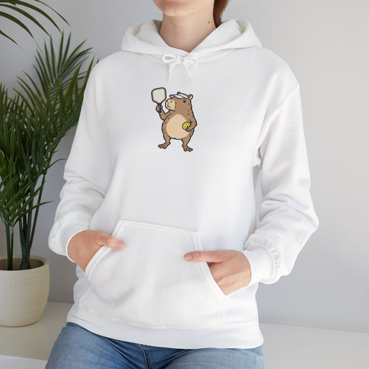 Capybara pickleball hoodie, No Rush, We Play to Eleven