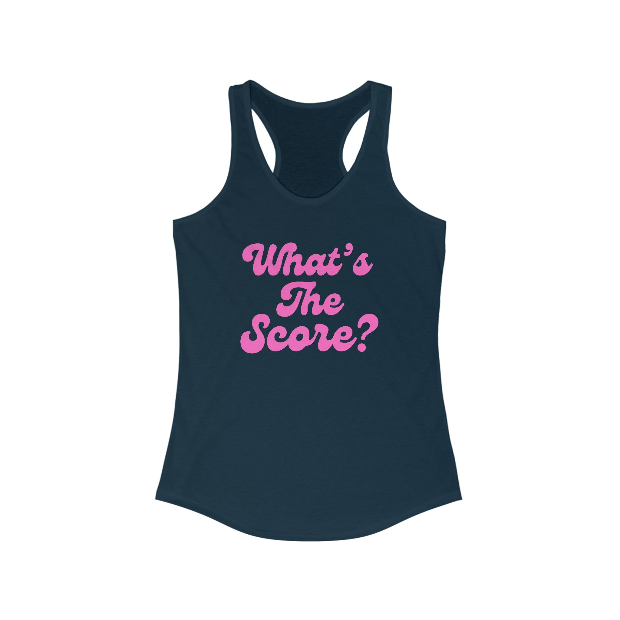 Women's Racerback Slim Fit Pickleball Tank | What's the Score? | Pink Wednesdays Collection