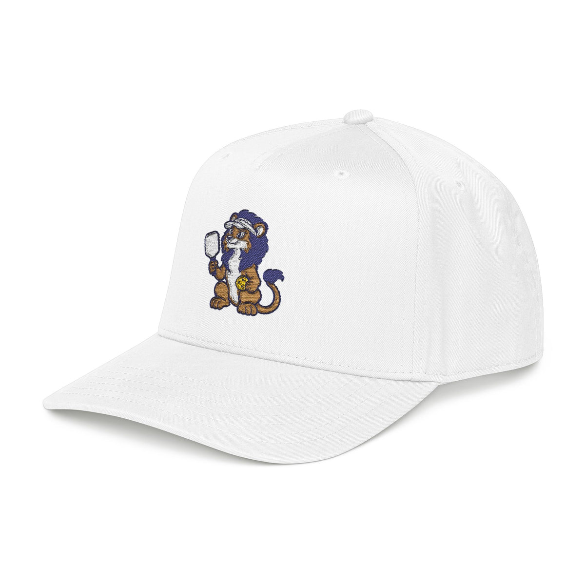 Embroidered pickleball lion baseball cap, Composure Holds Court