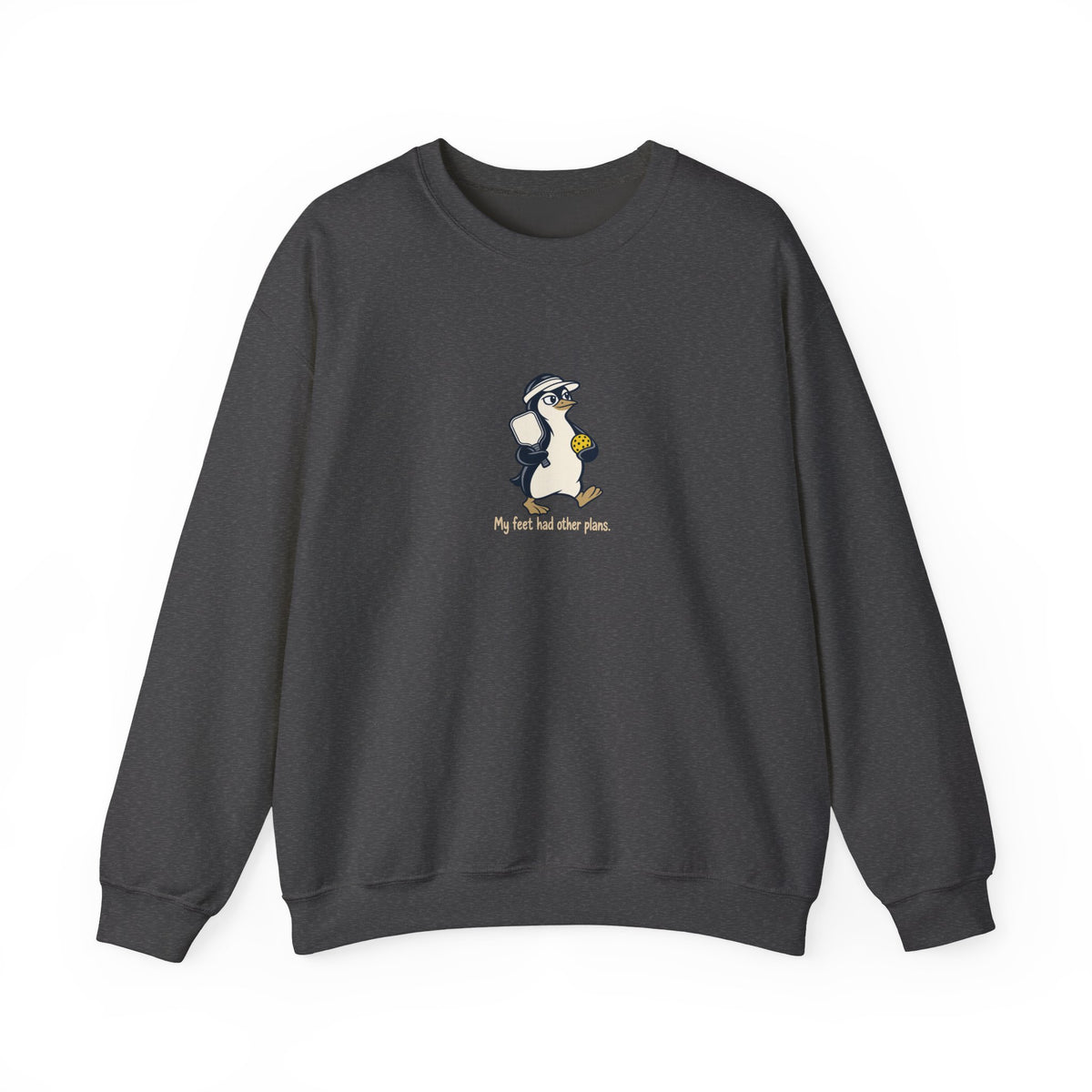Penguin pickleball crewneck sweatshirt in Dark Heather