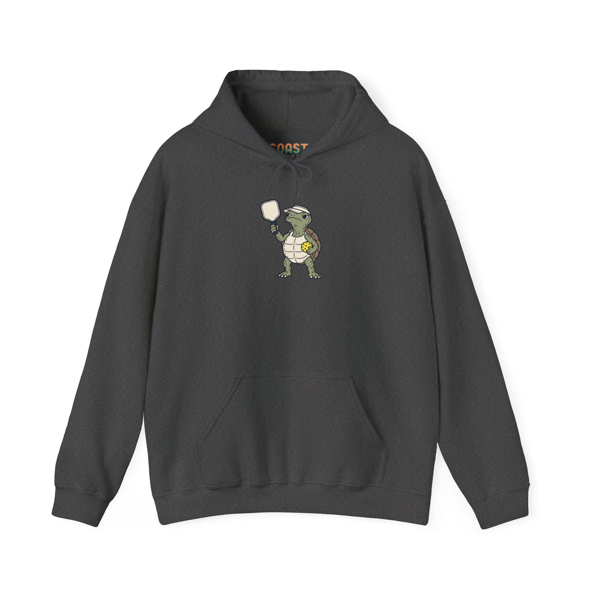 Turtle pickleball hoodie in Dark Heather