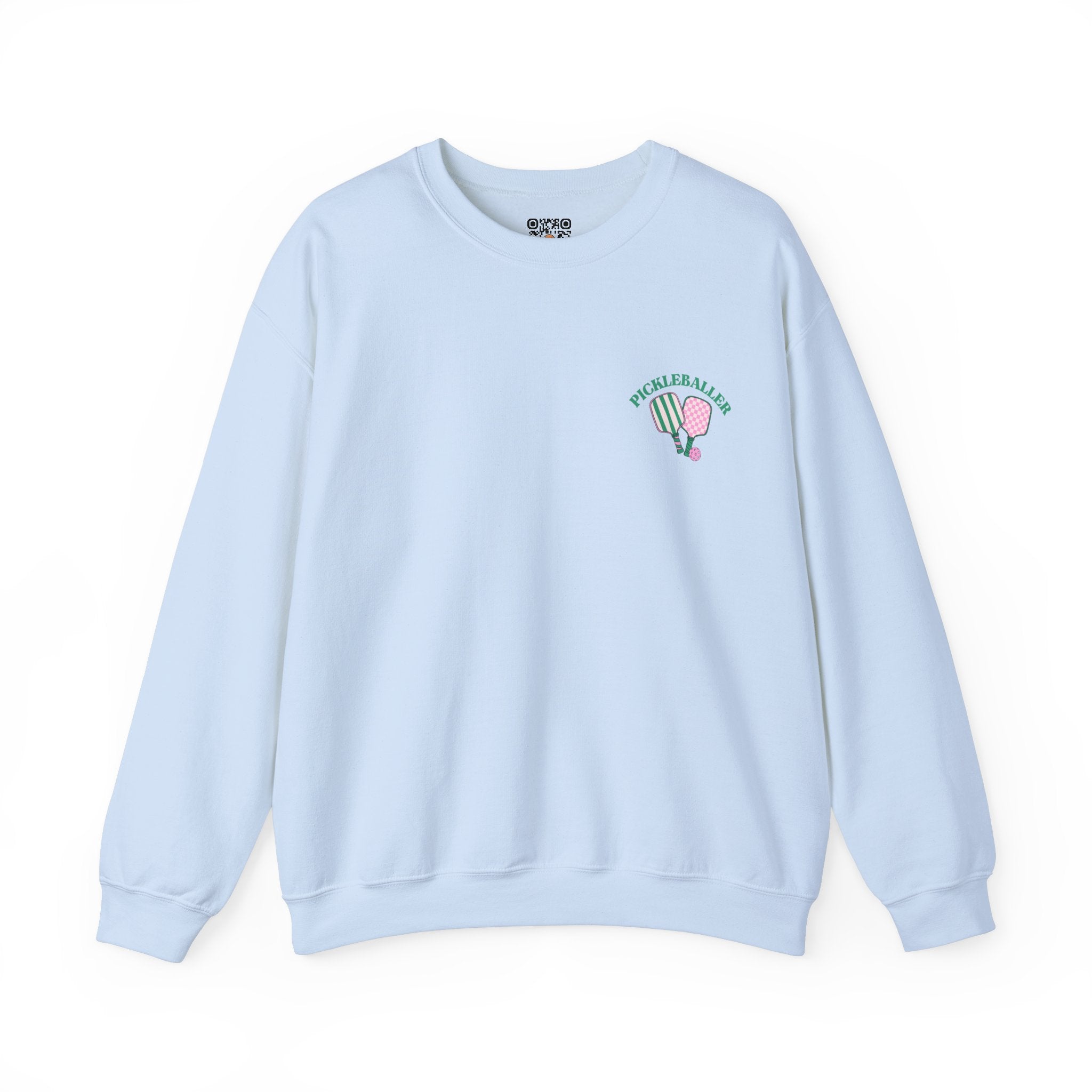 Pickleball Crewneck Sweatshirt - Pickleballer and Paddles