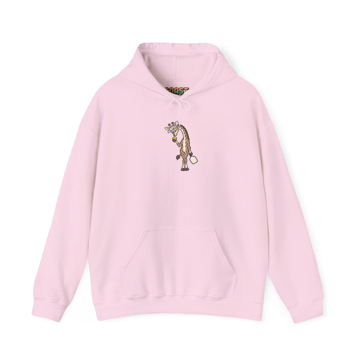 Giraffe pickleball hoodie in Light Pink