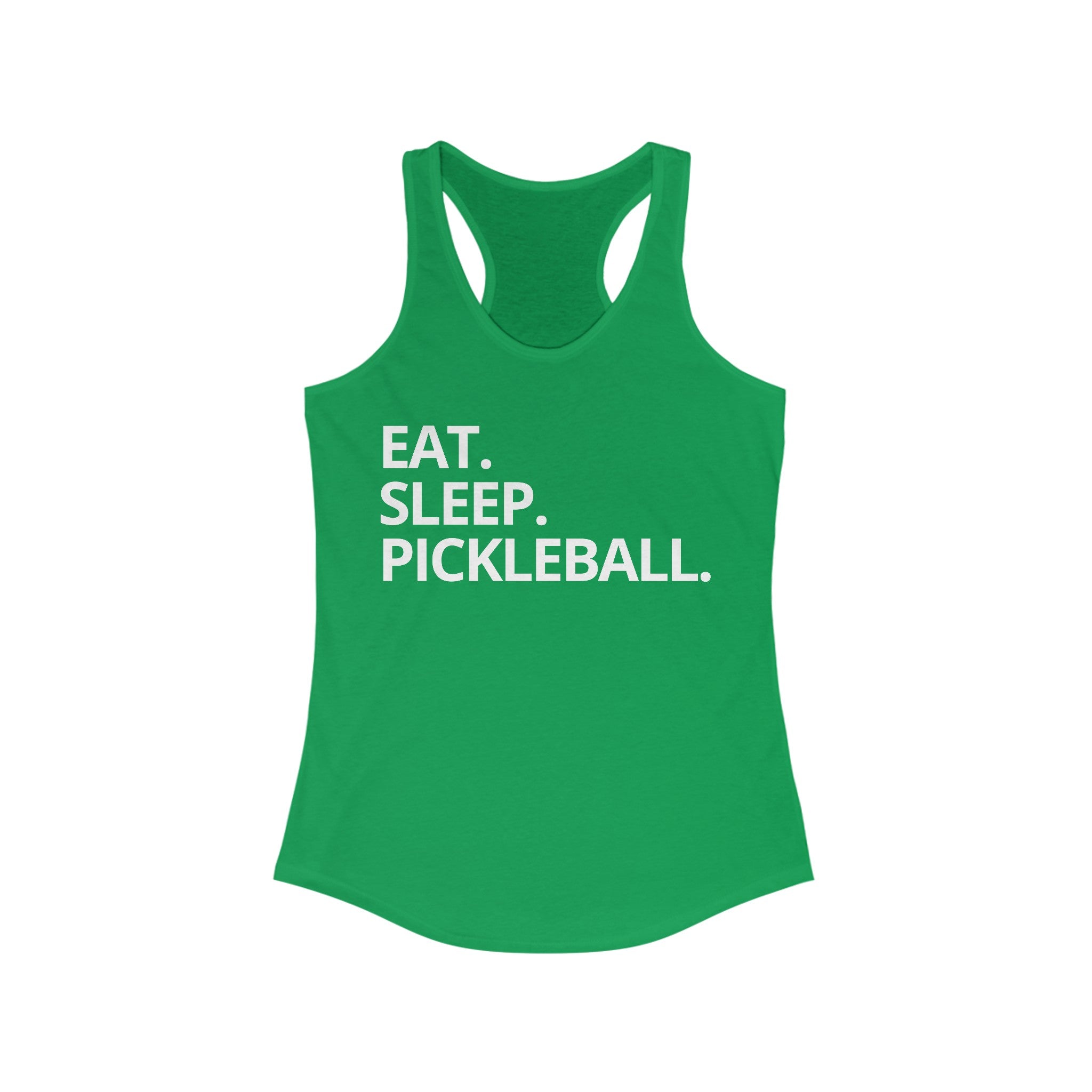 Women's Racerback Slim Fit Pickleball Tank - Eat. Sleep. Pickleball.