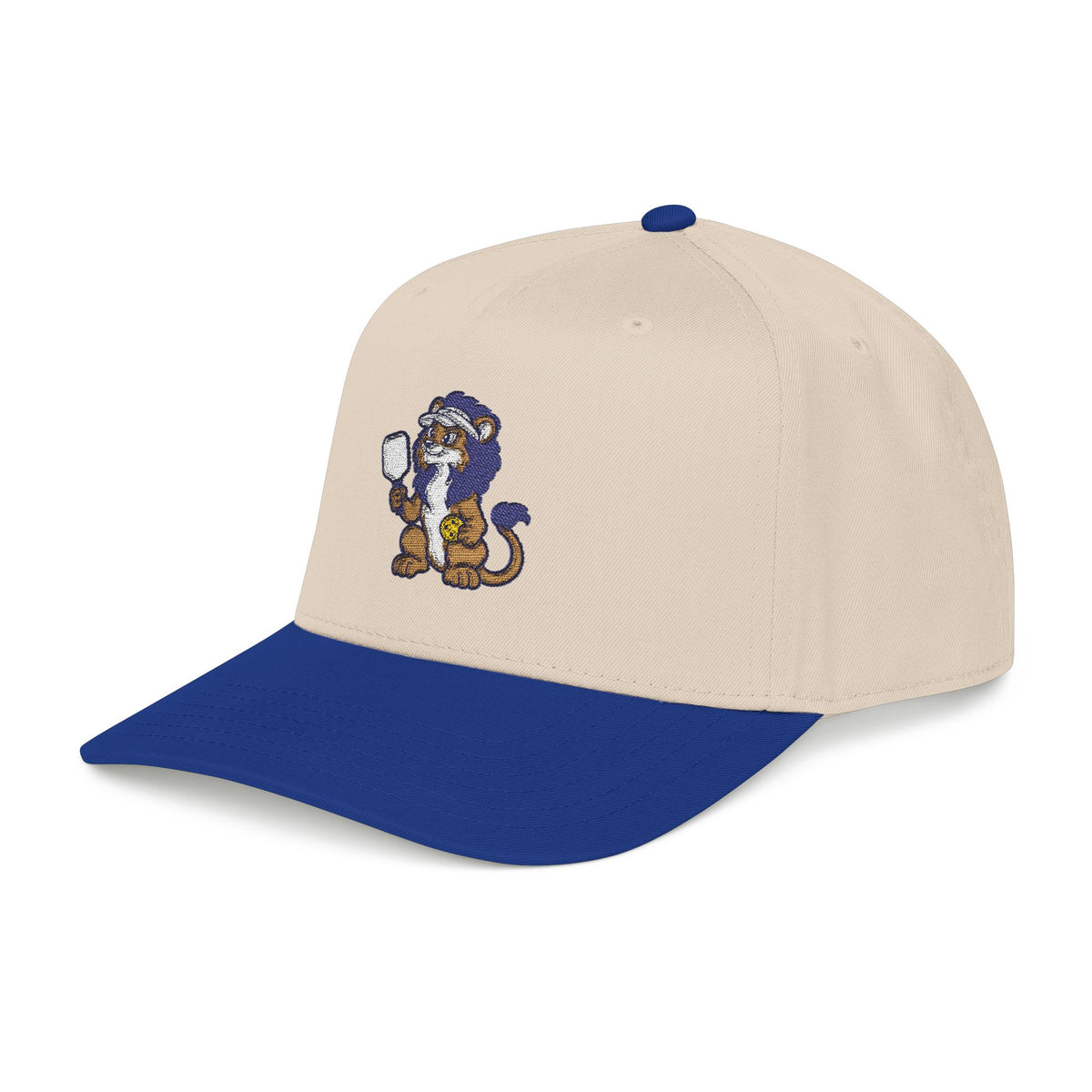 Embroidered pickleball lion baseball cap, Composure Holds Court