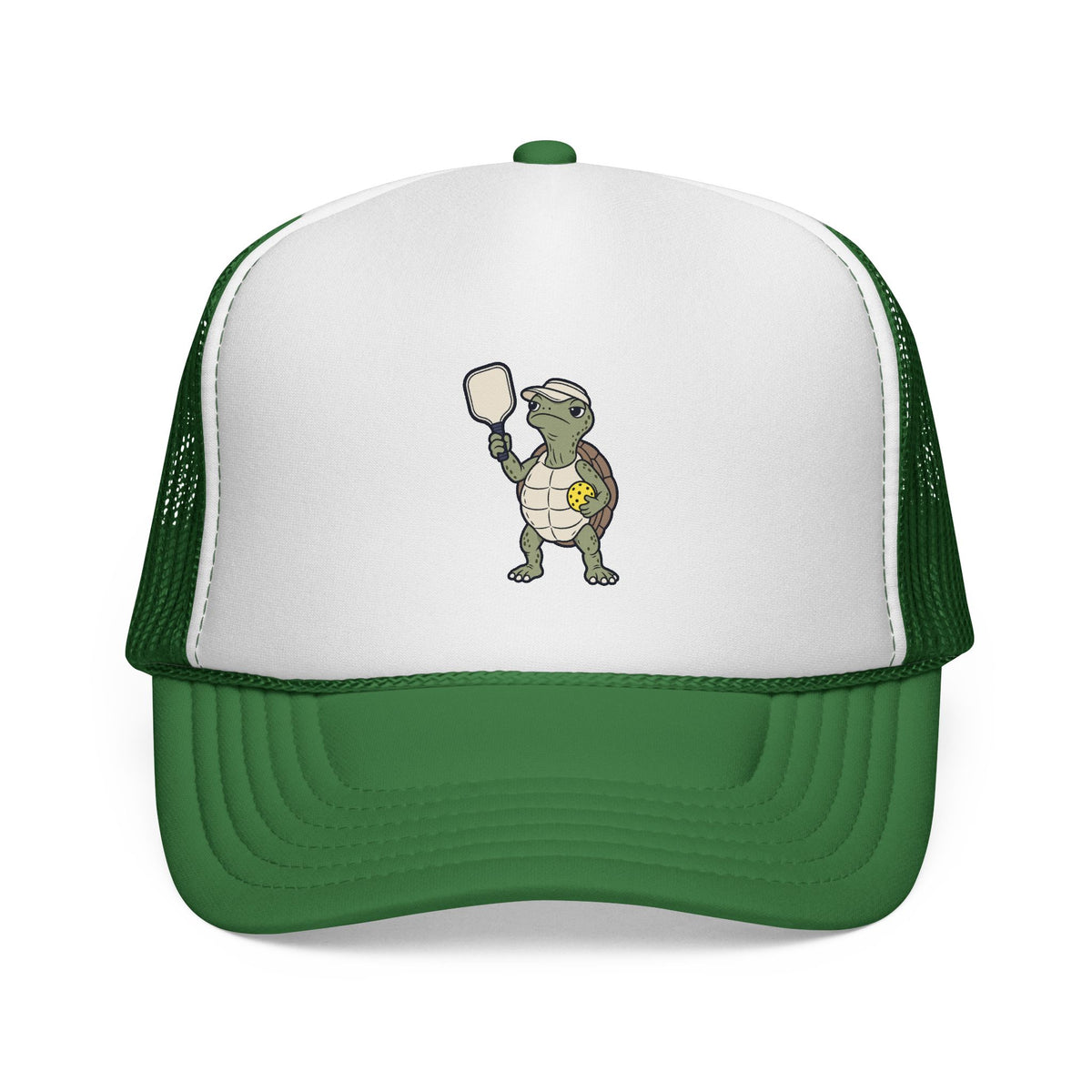 Pickleball turtle trucker hat in Green