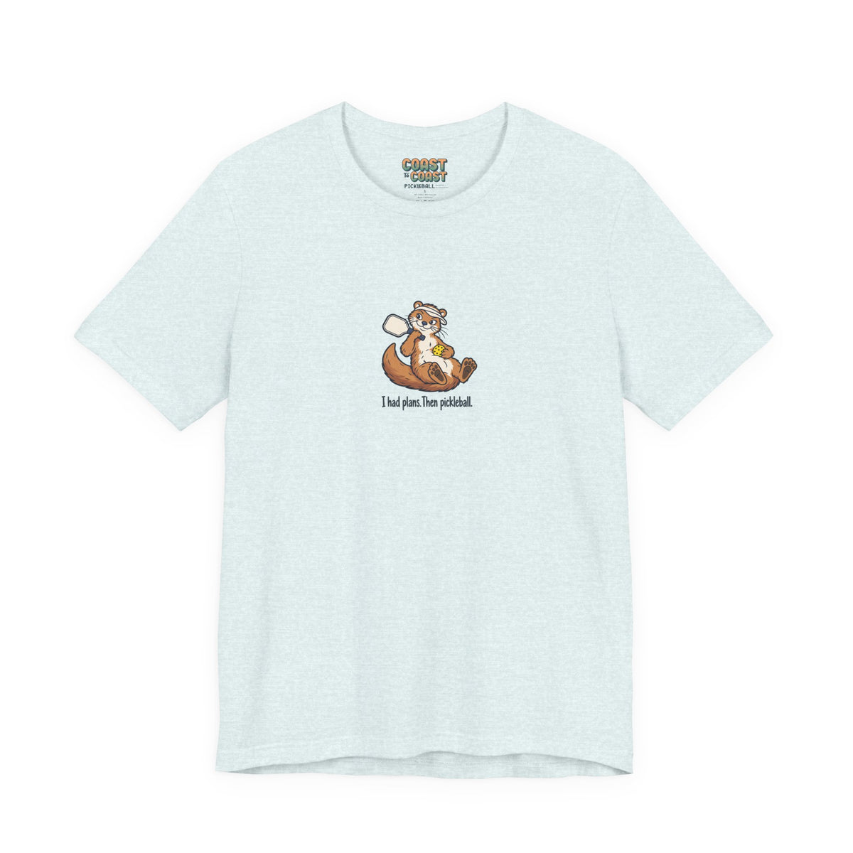Otter pickleball t-shirt in Heather Ice Blue