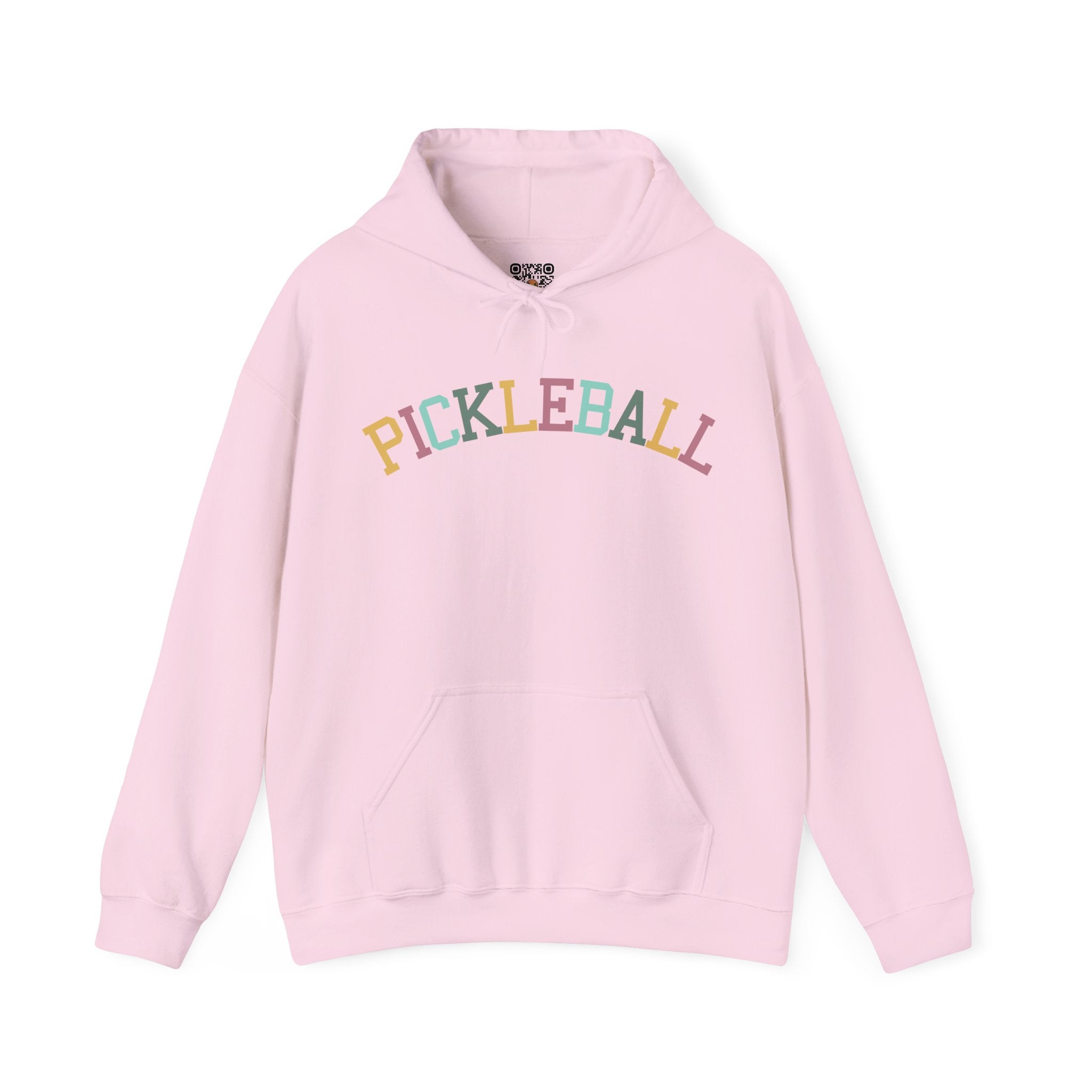 Pickleball Hoodie - Colorful Arched Pickleball - Pickleball Hoodie for Women & Men