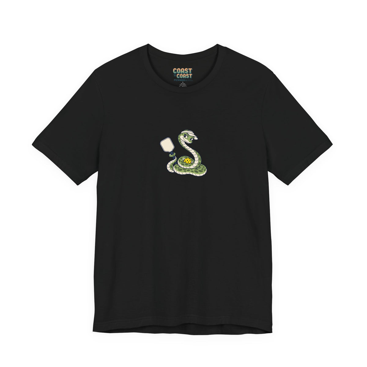 Snake pickleball t-shirt in Black