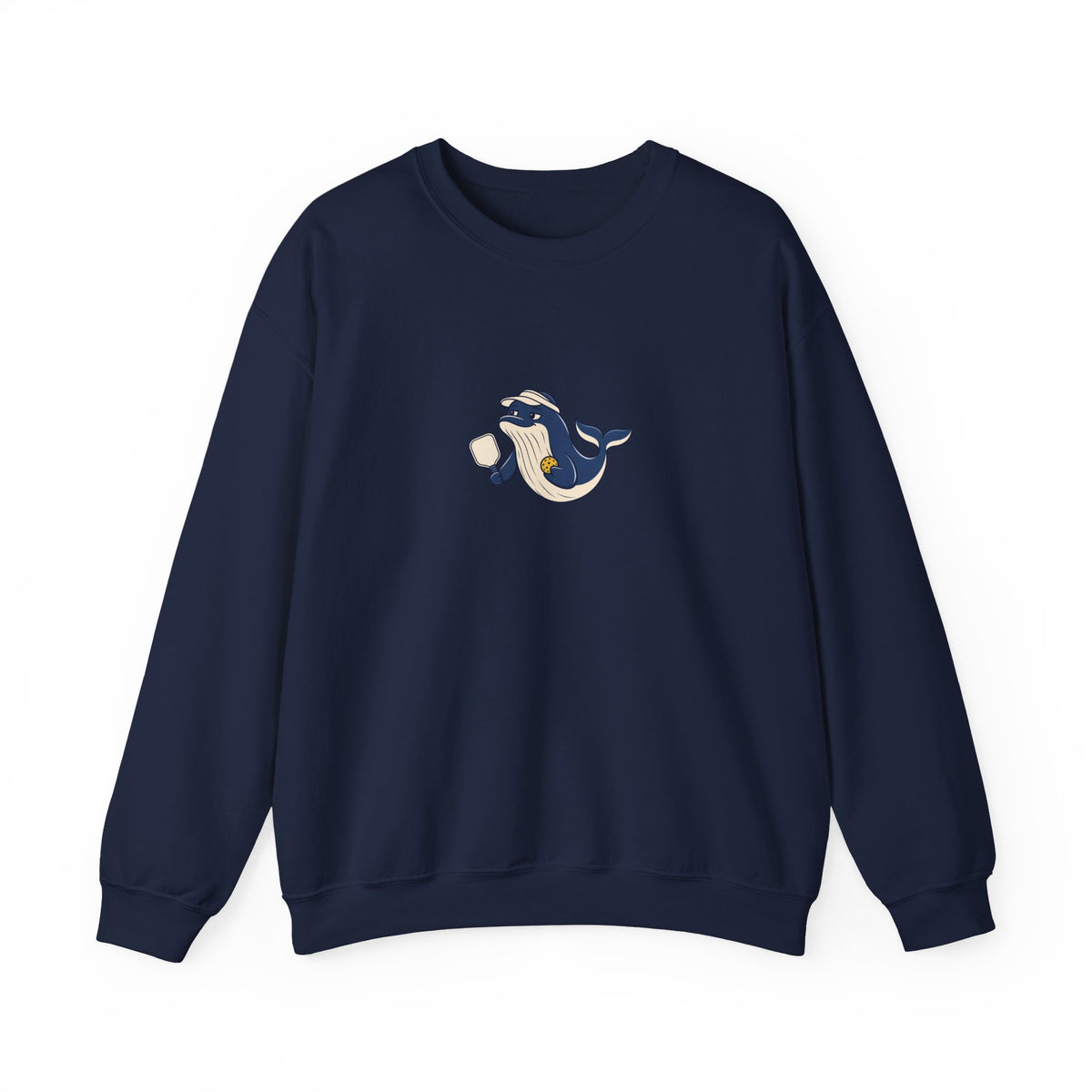 Whale pickleball crewneck sweatshirt, Making Waves at the Net