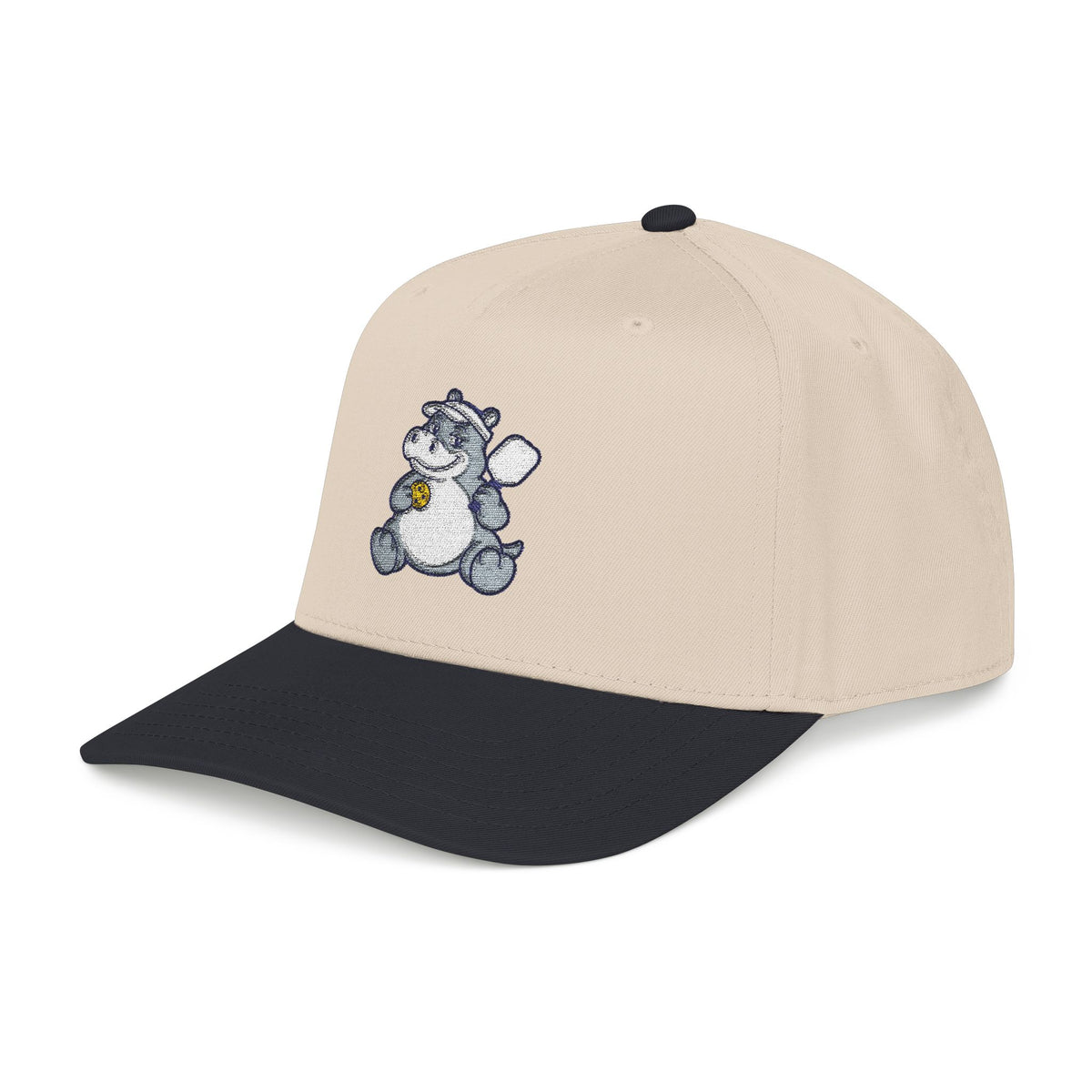 Embroidered pickleball hippo baseball cap, A Steady Presence at the Net