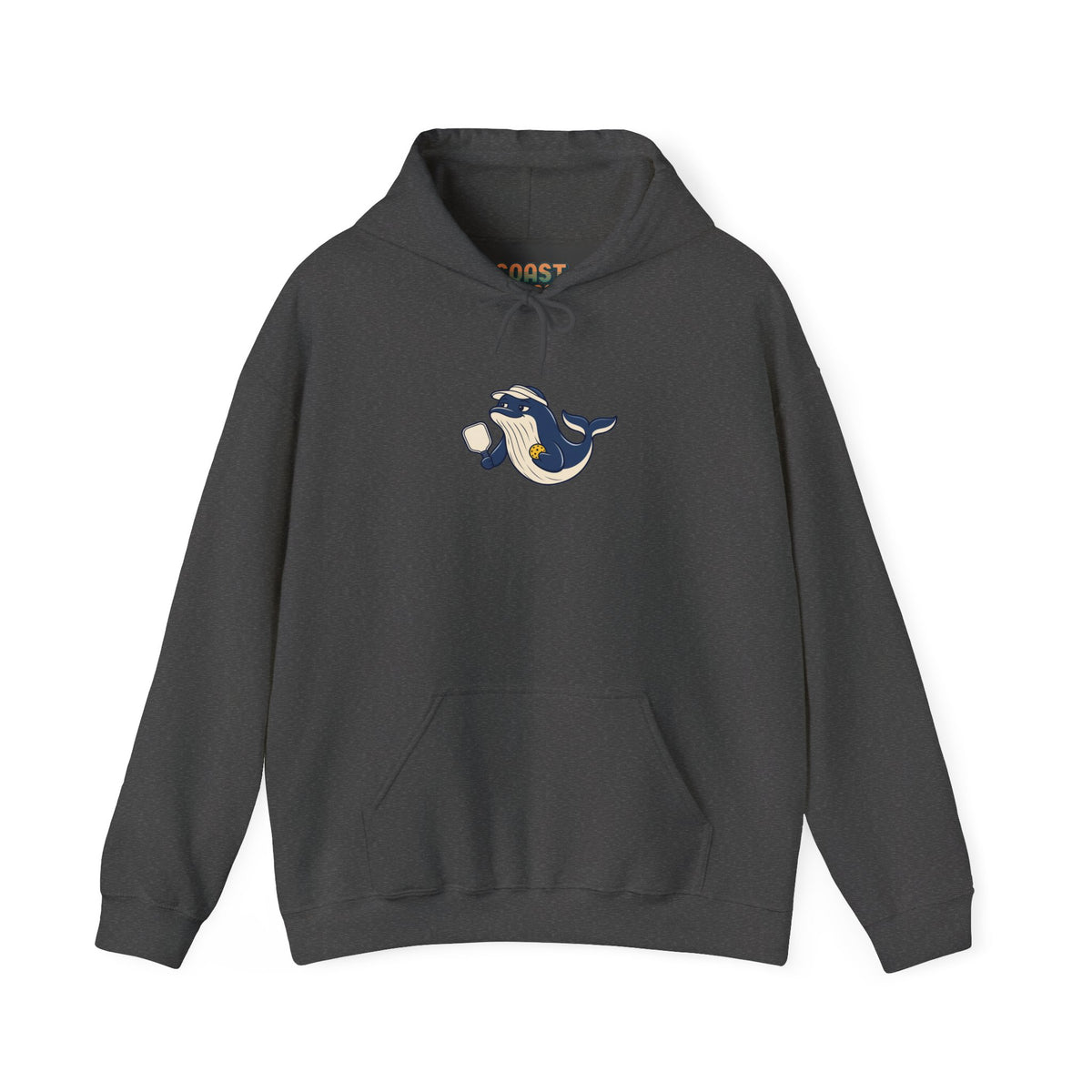 Whale pickleball hoodie in Dark Heather