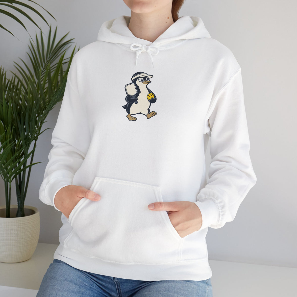 Penguin pickleball hoodie, Cool Under Pressure