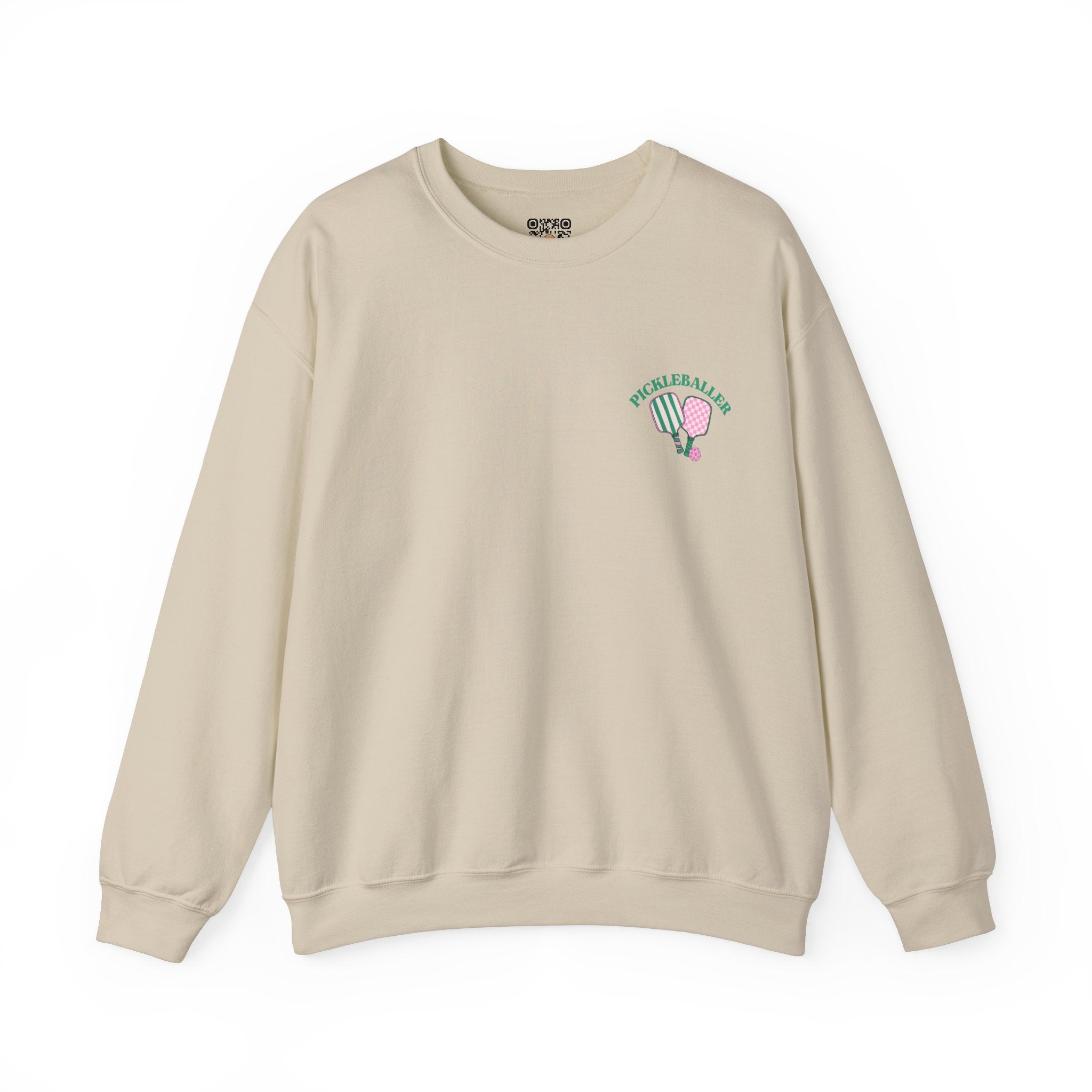 Pickleball Crewneck Sweatshirt - Pickleballer and Paddles