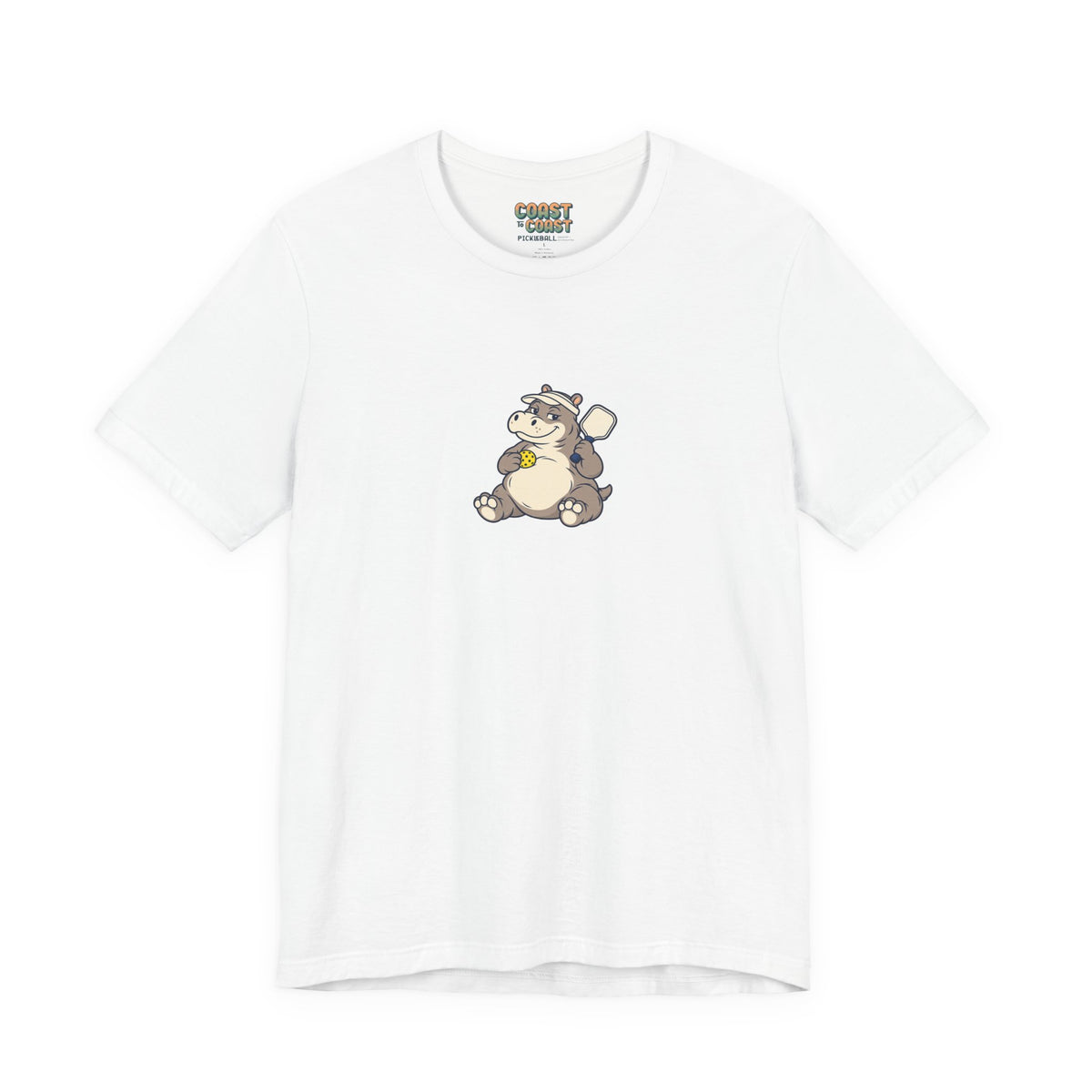 Hippo pickleball t-shirt in White