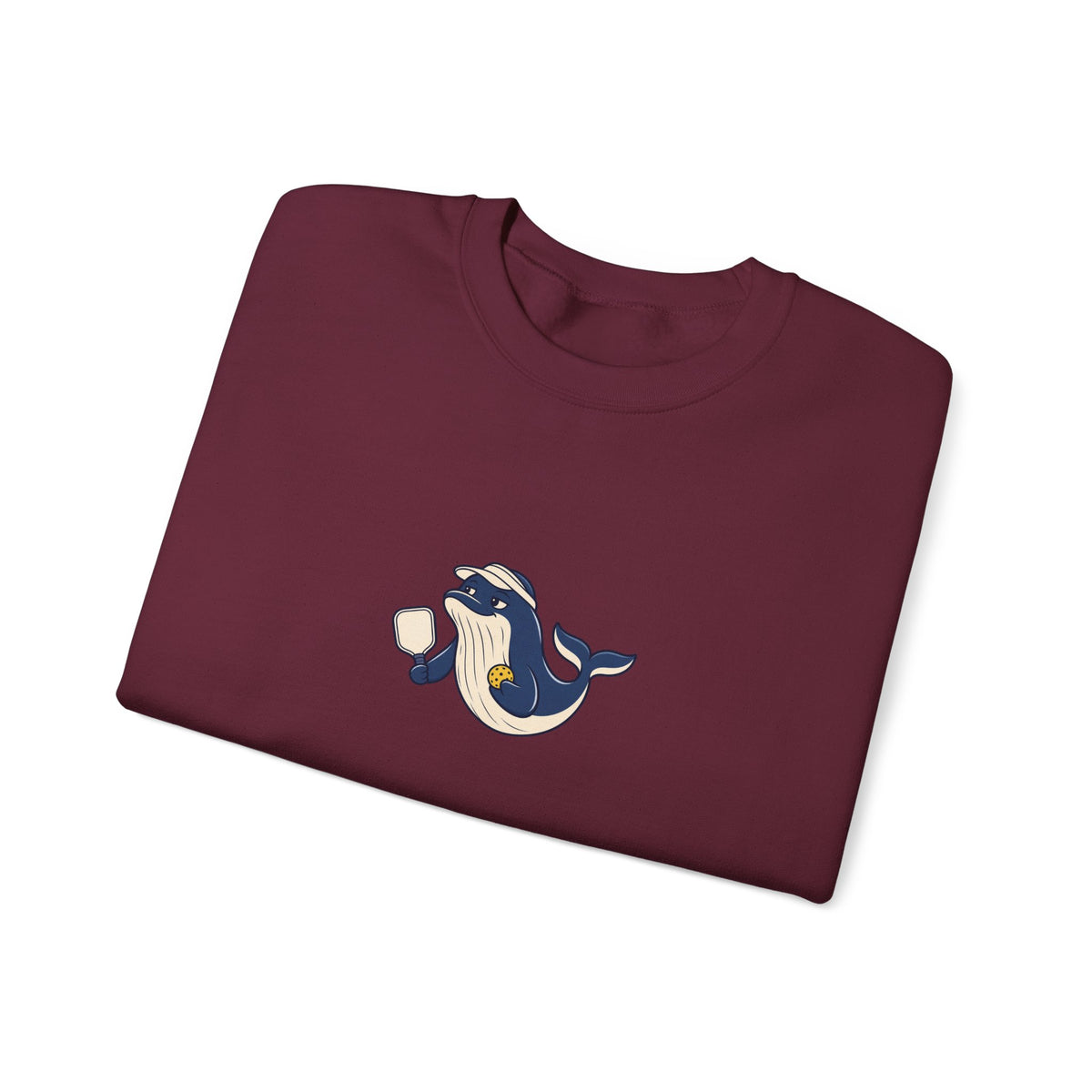 Whale pickleball crewneck sweatshirt, Making Waves at the Net