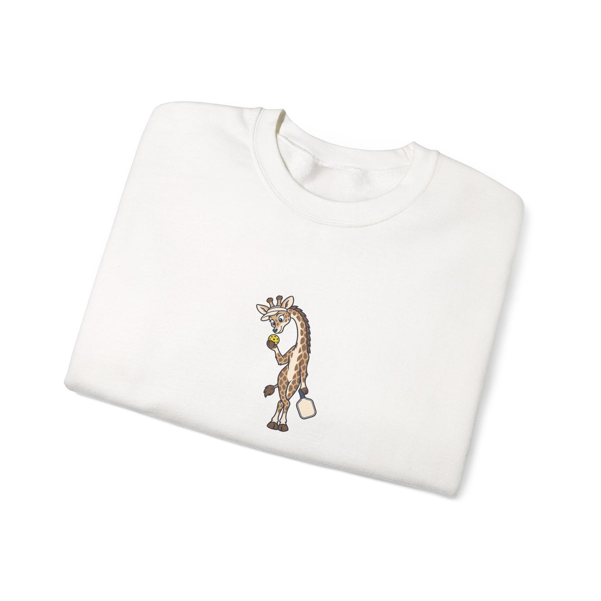 Giraffe pickleball crewneck sweatshirt, Head and Shoulders Above the Kitchen