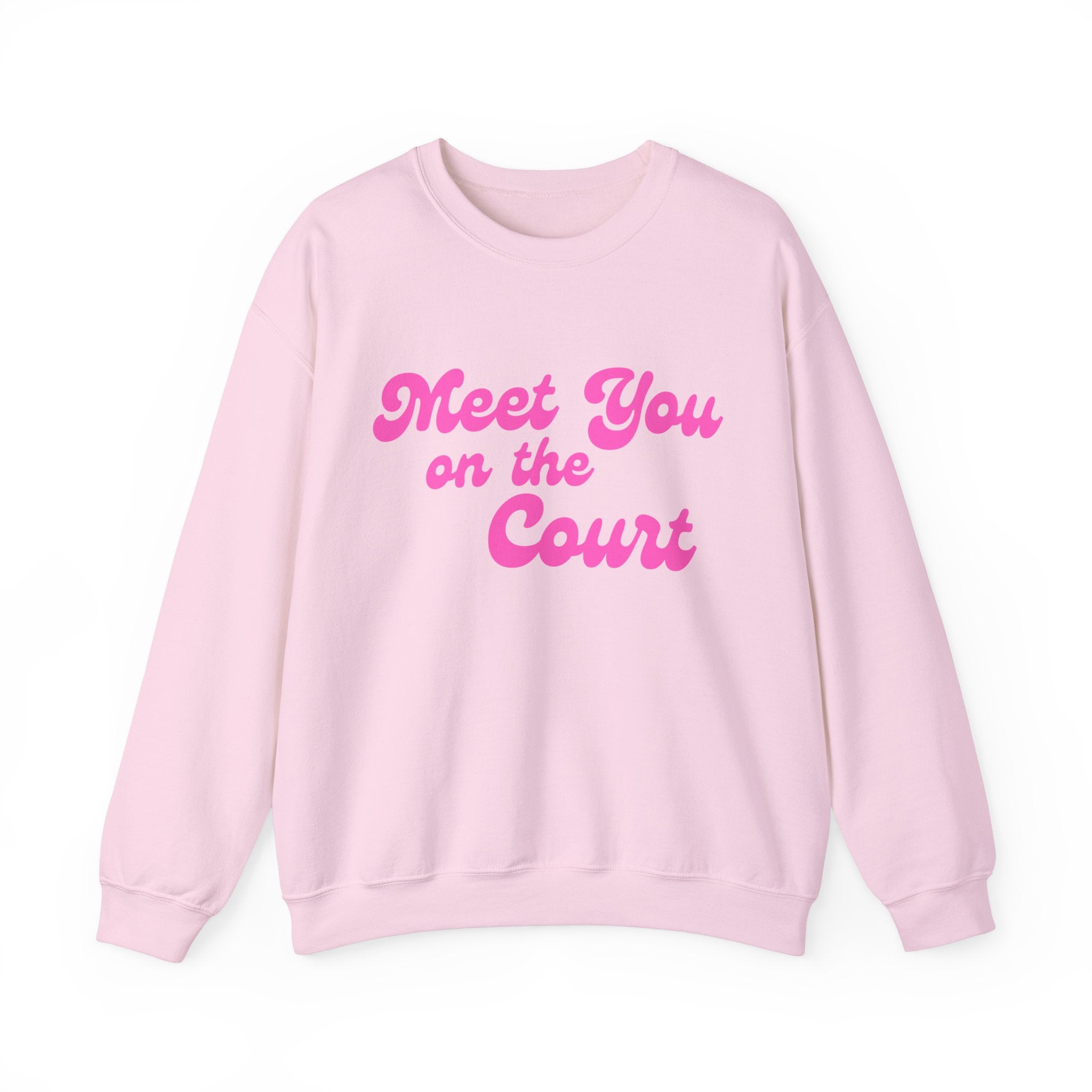 Heavy Blend Crewneck Sweatshirt | Meet you on the Court | Pink Wednesdays Collection
