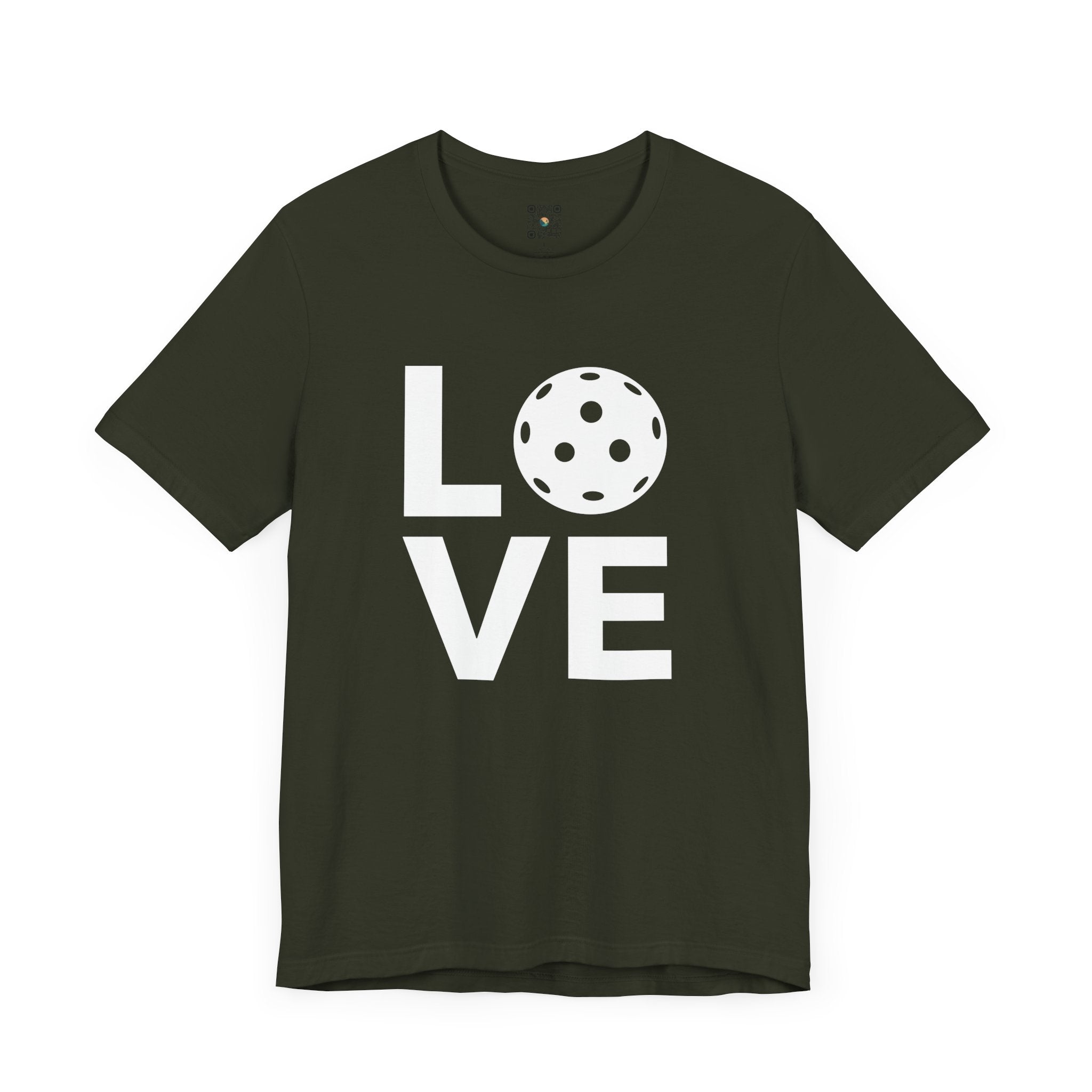 Pickleball T-Shirt - LOVE Pickleball with White Ball Design