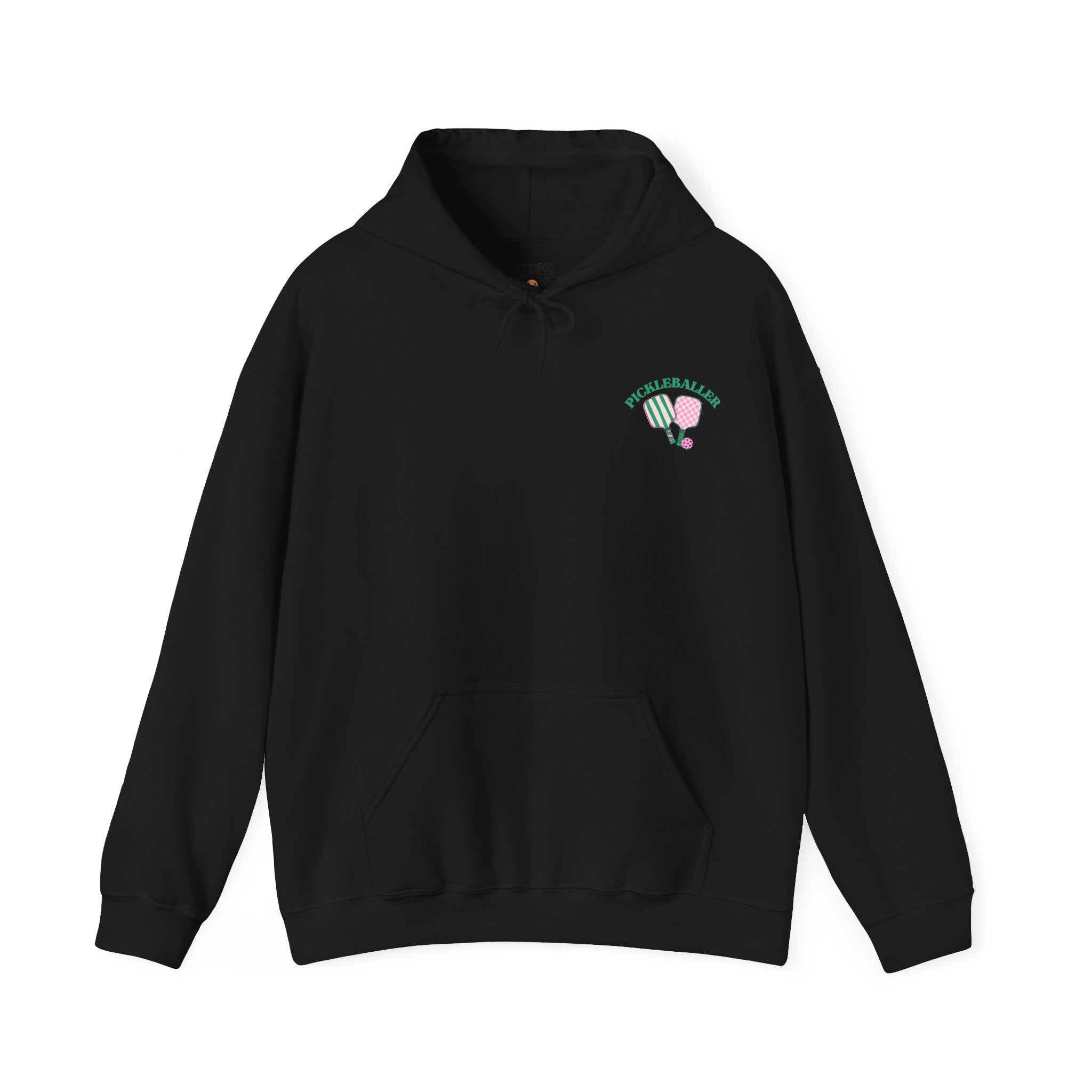 Pickleball Hoodie - Pickleballer and Paddles
