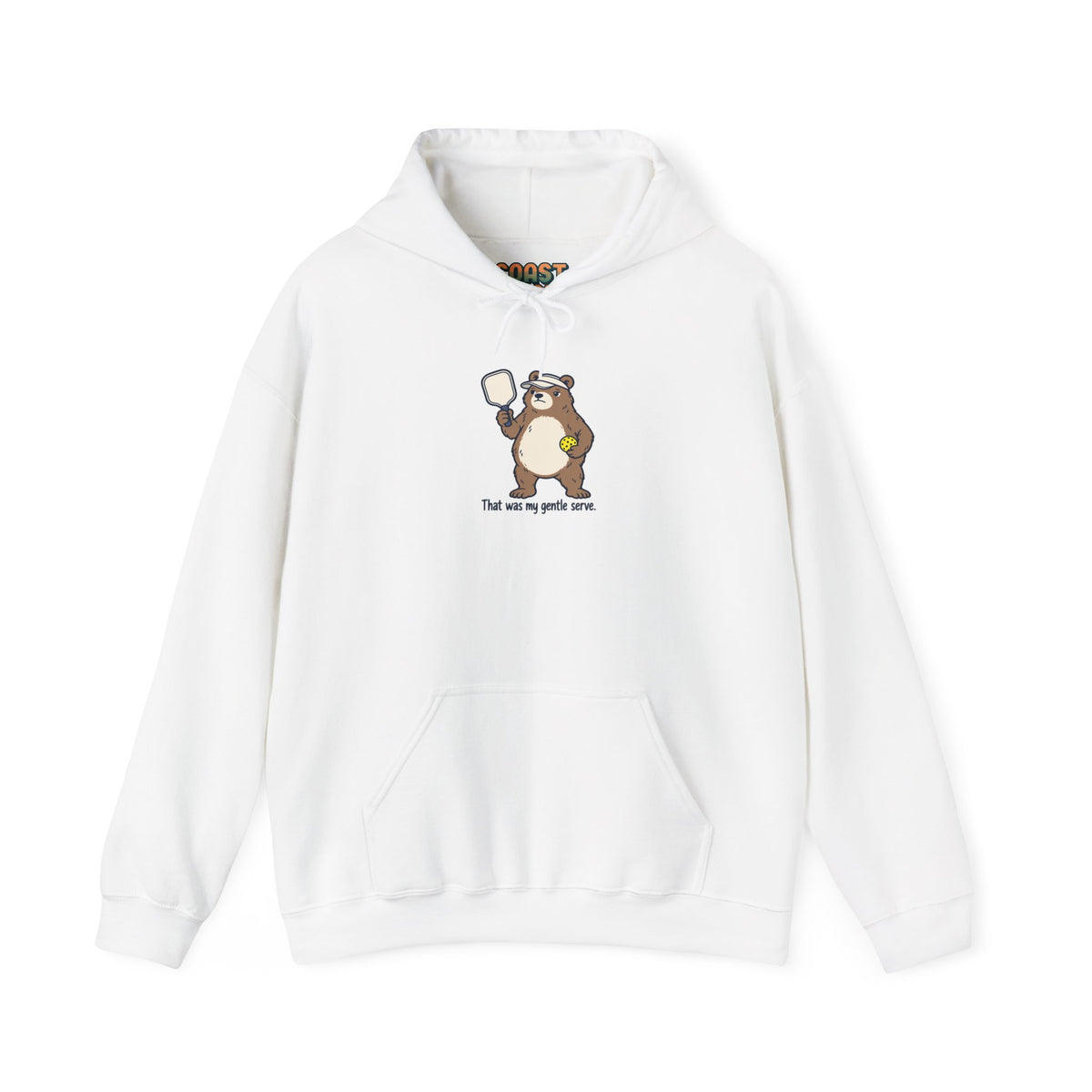 Bear pickleball hoodie in White