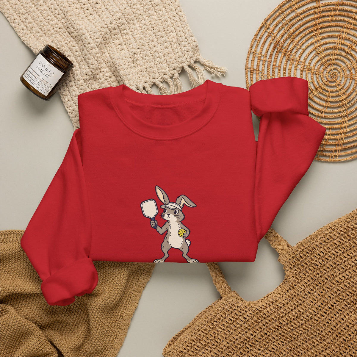 Rabbit pickleball crewneck sweatshirt, Can We Play Another?