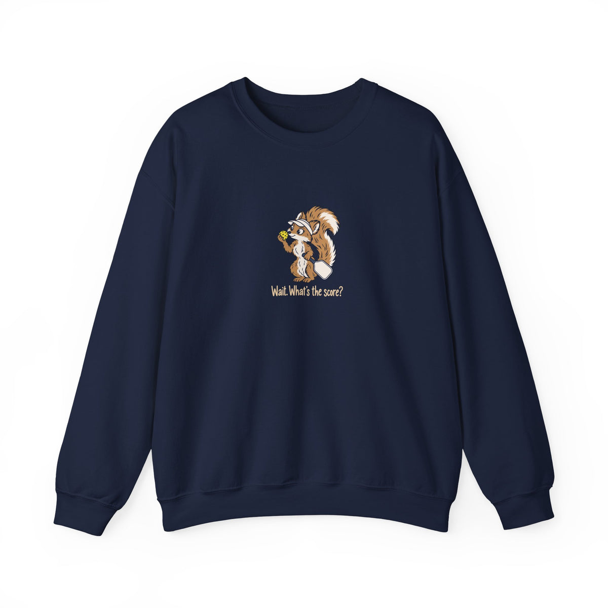 Squirrel pickleball crewneck sweatshirt in Navy
