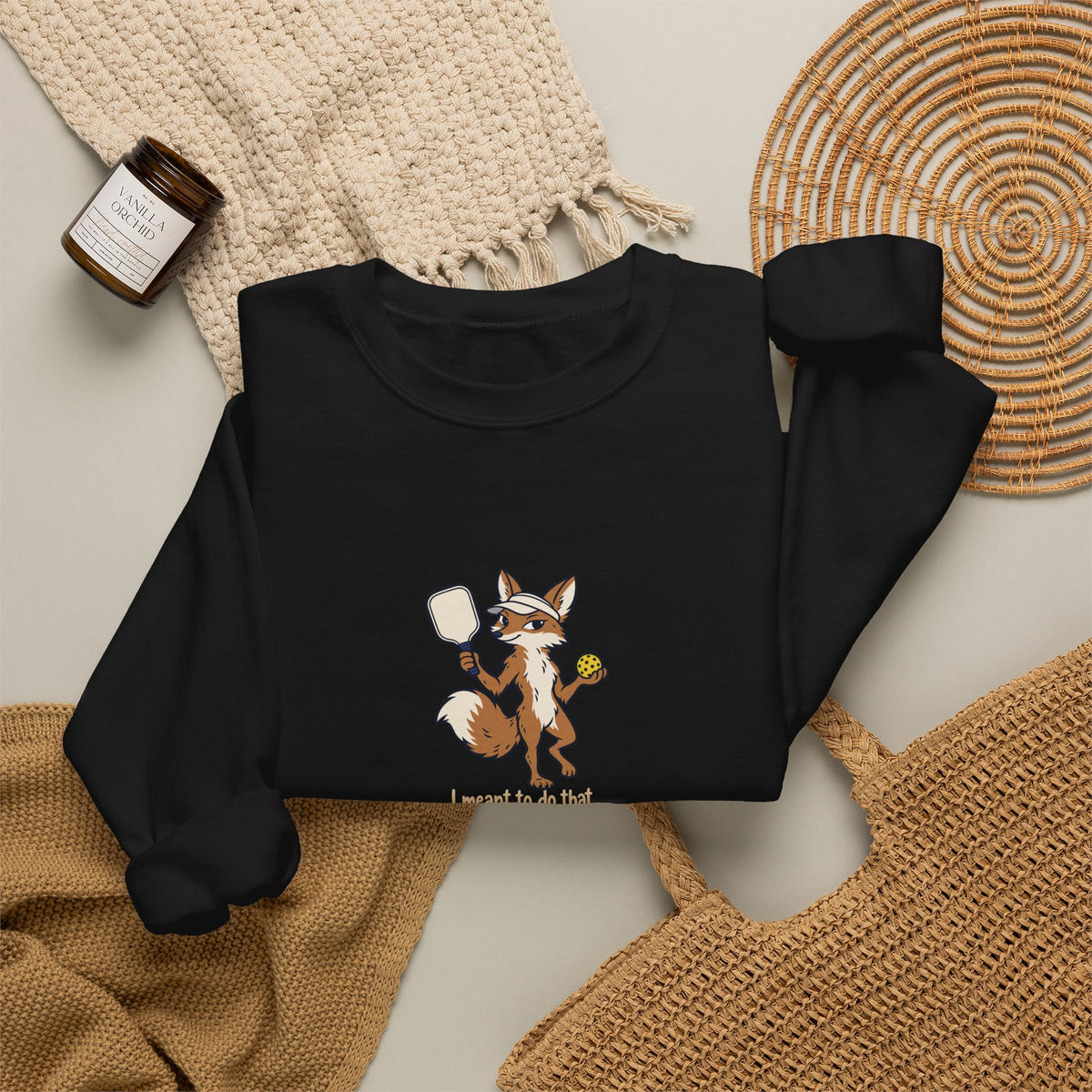 Fox pickleball crewneck sweatshirt, I Meant to Do That