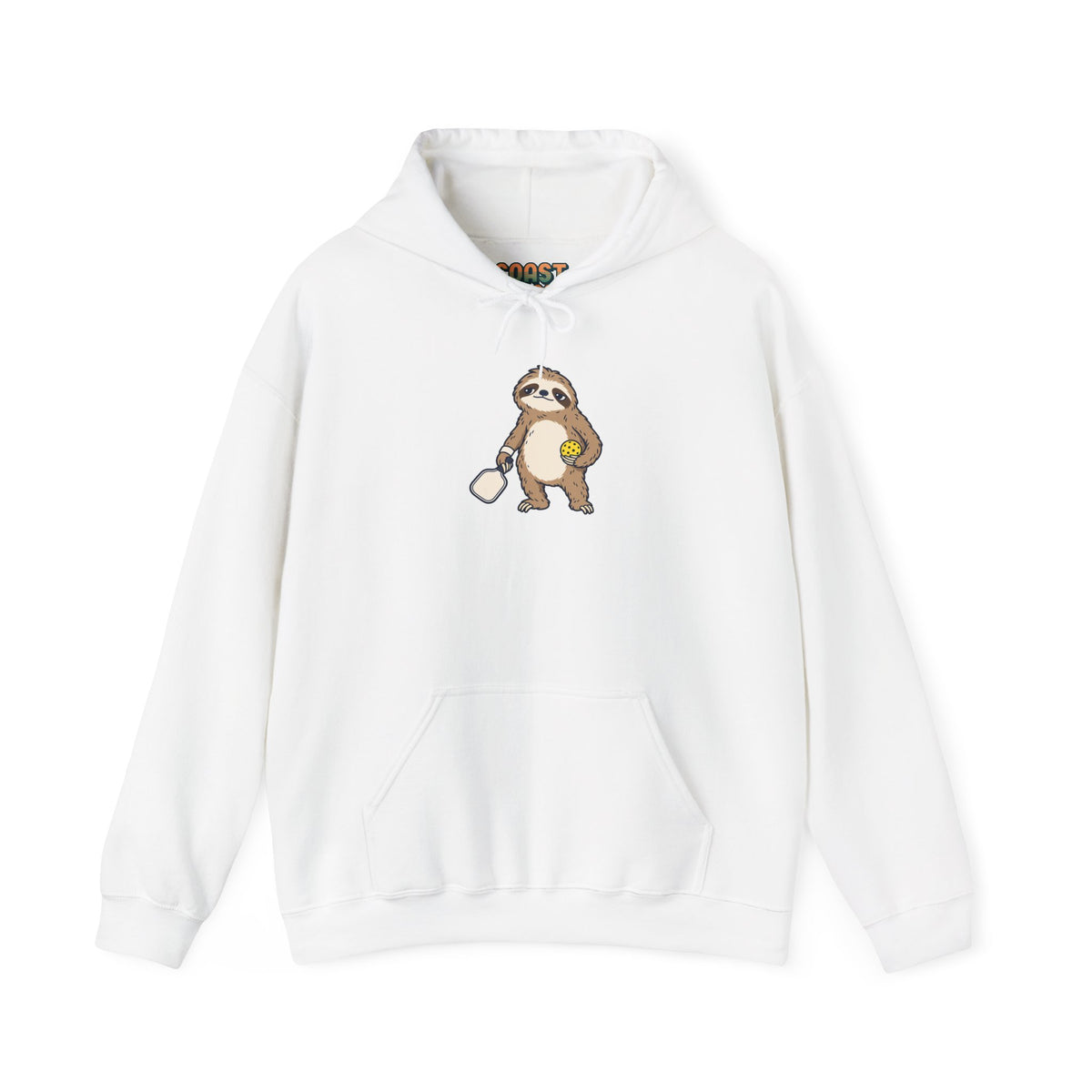 Sloth pickleball hoodie in White