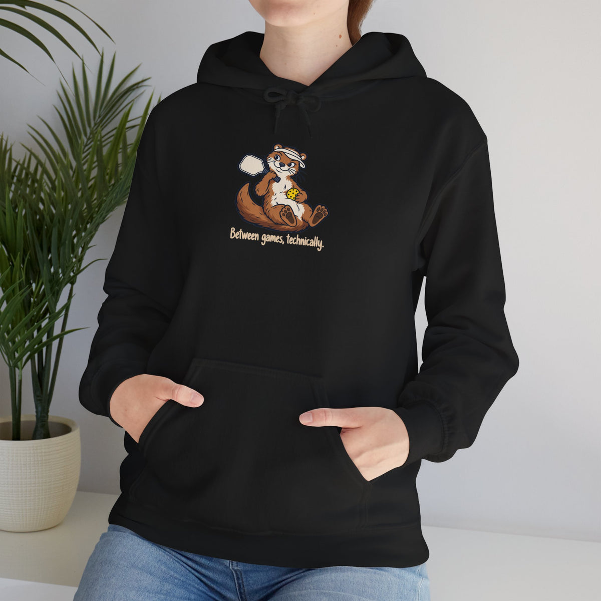Otter pickleball hoodie, Between Games, Technically