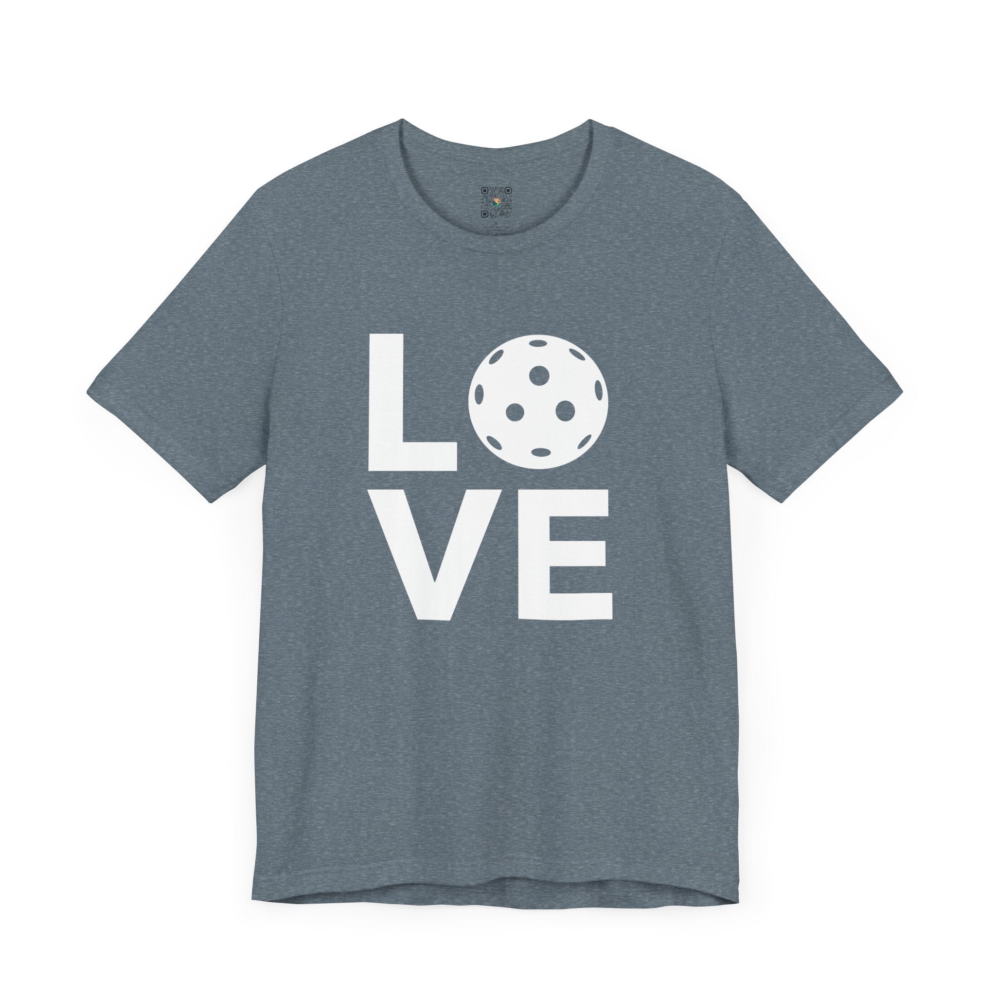 Pickleball T-Shirt - LOVE Pickleball with White Ball Design