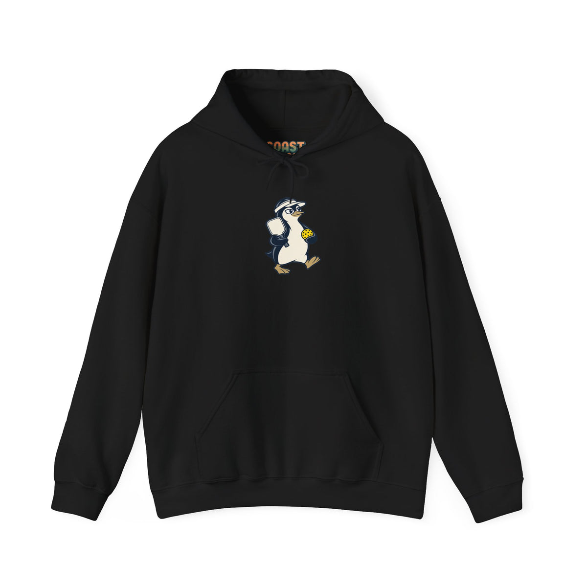 Penguin pickleball hoodie in Black