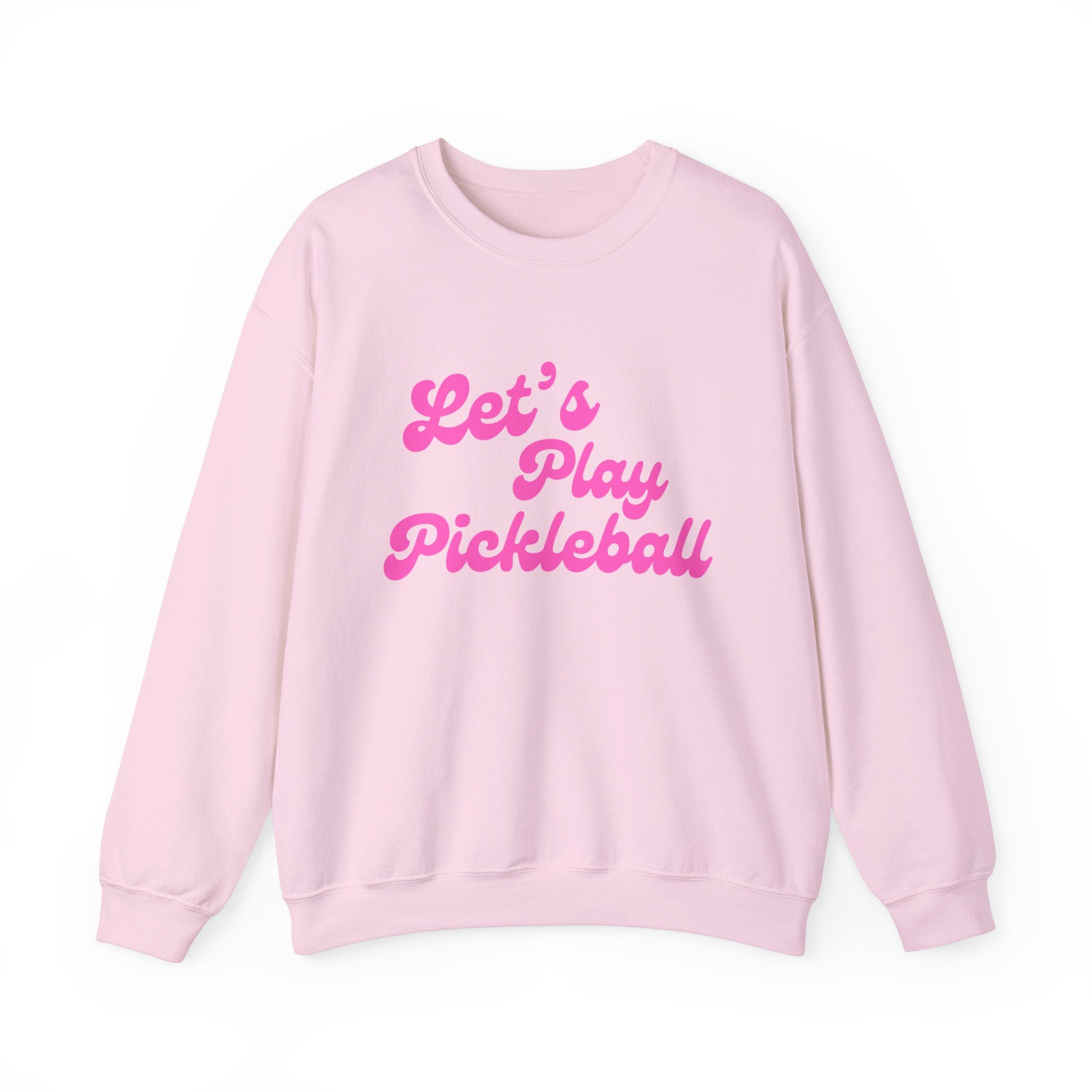 Heavy Blend Crewneck Sweatshirt | Let's Play Pickleball | Pink Wednesdays Collection