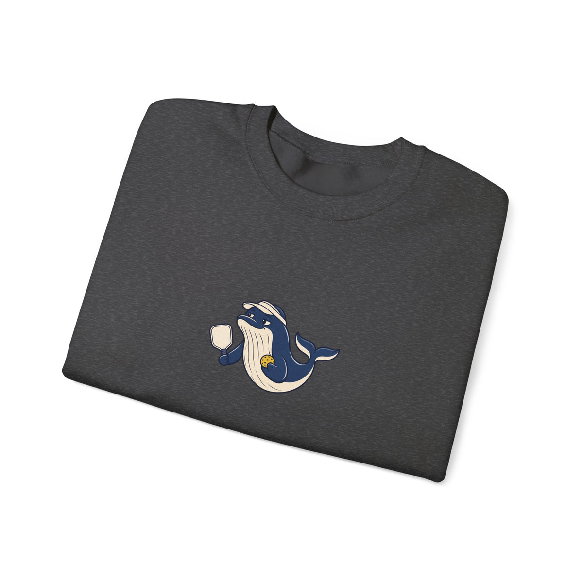 Whale pickleball crewneck sweatshirt, Making Waves at the Net