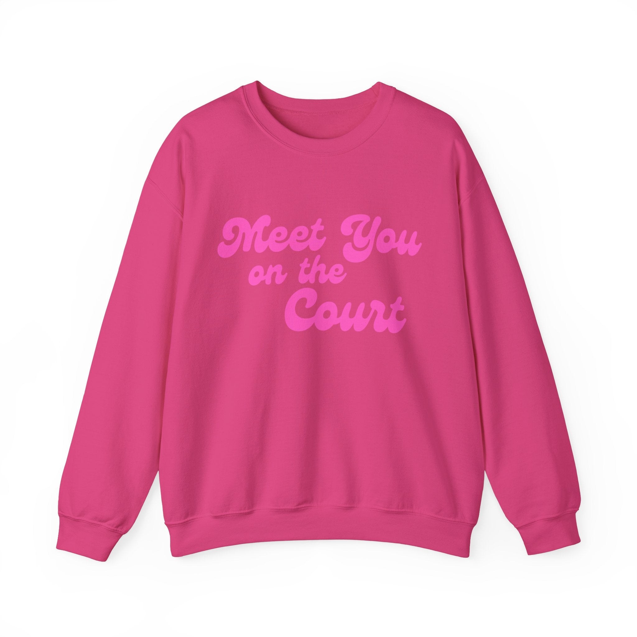 Heavy Blend Crewneck Sweatshirt | Meet you on the Court | Pink Wednesdays Collection