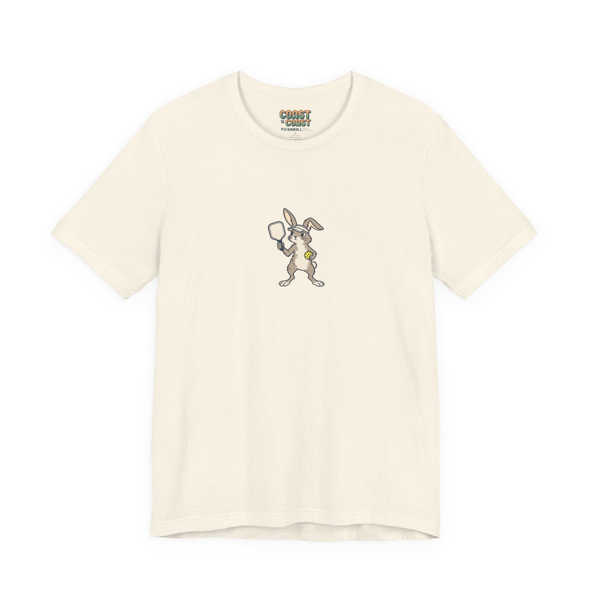 Rabbit pickleball t-shirt in Natural