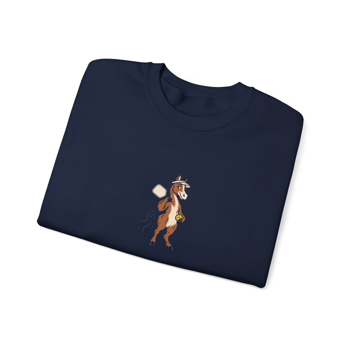 Horse pickleball crewneck sweatshirt, Horsing Around at the Kitchen