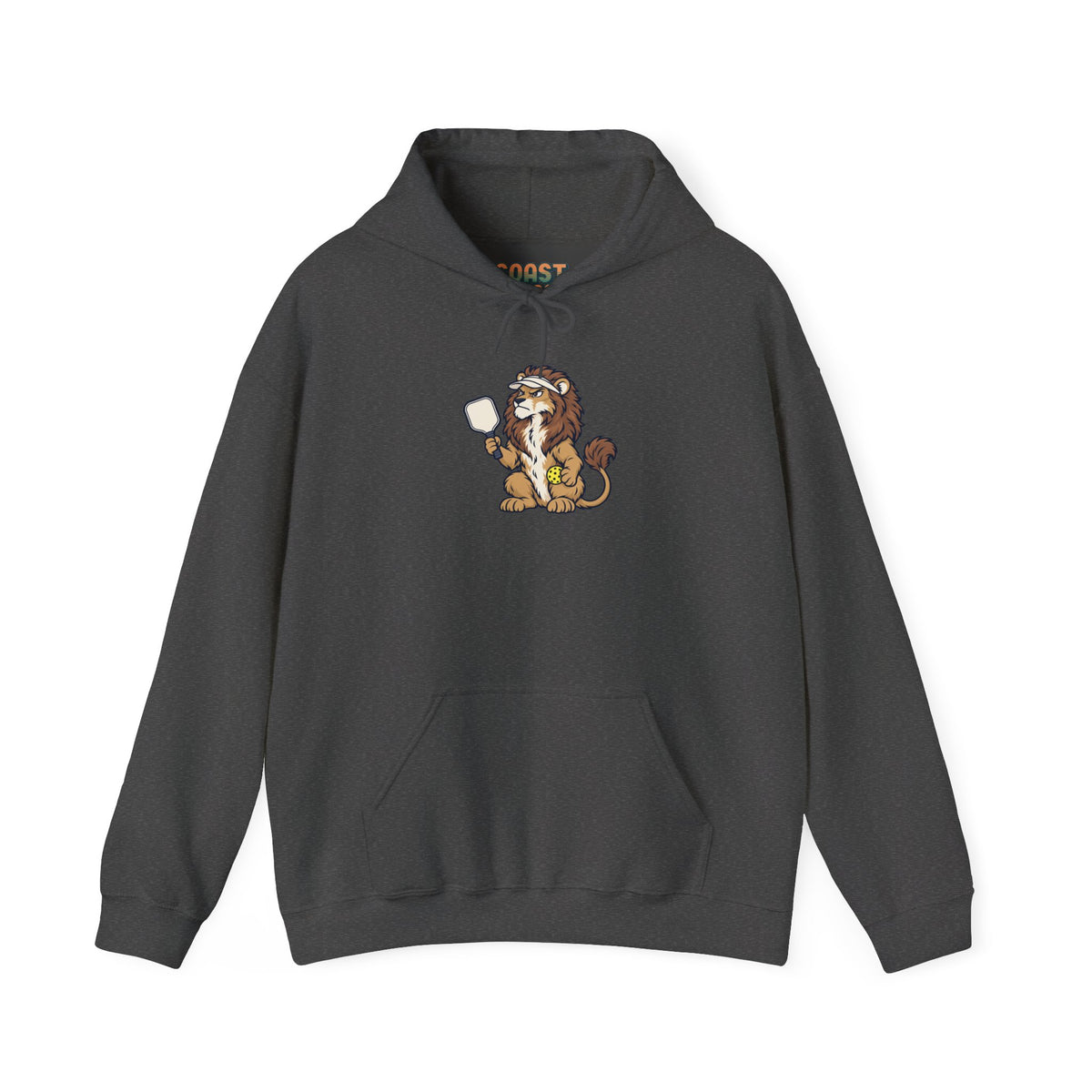 Lion pickleball hoodie in Dark Heather