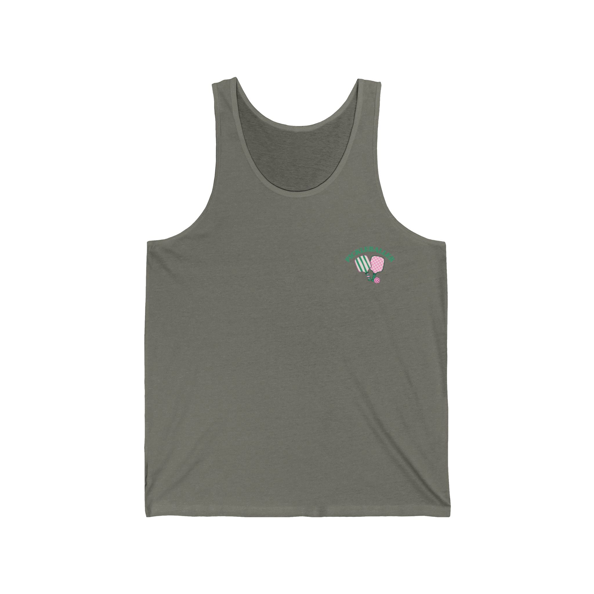 Unisex Pickleball Tank - Pickleballer and Paddles