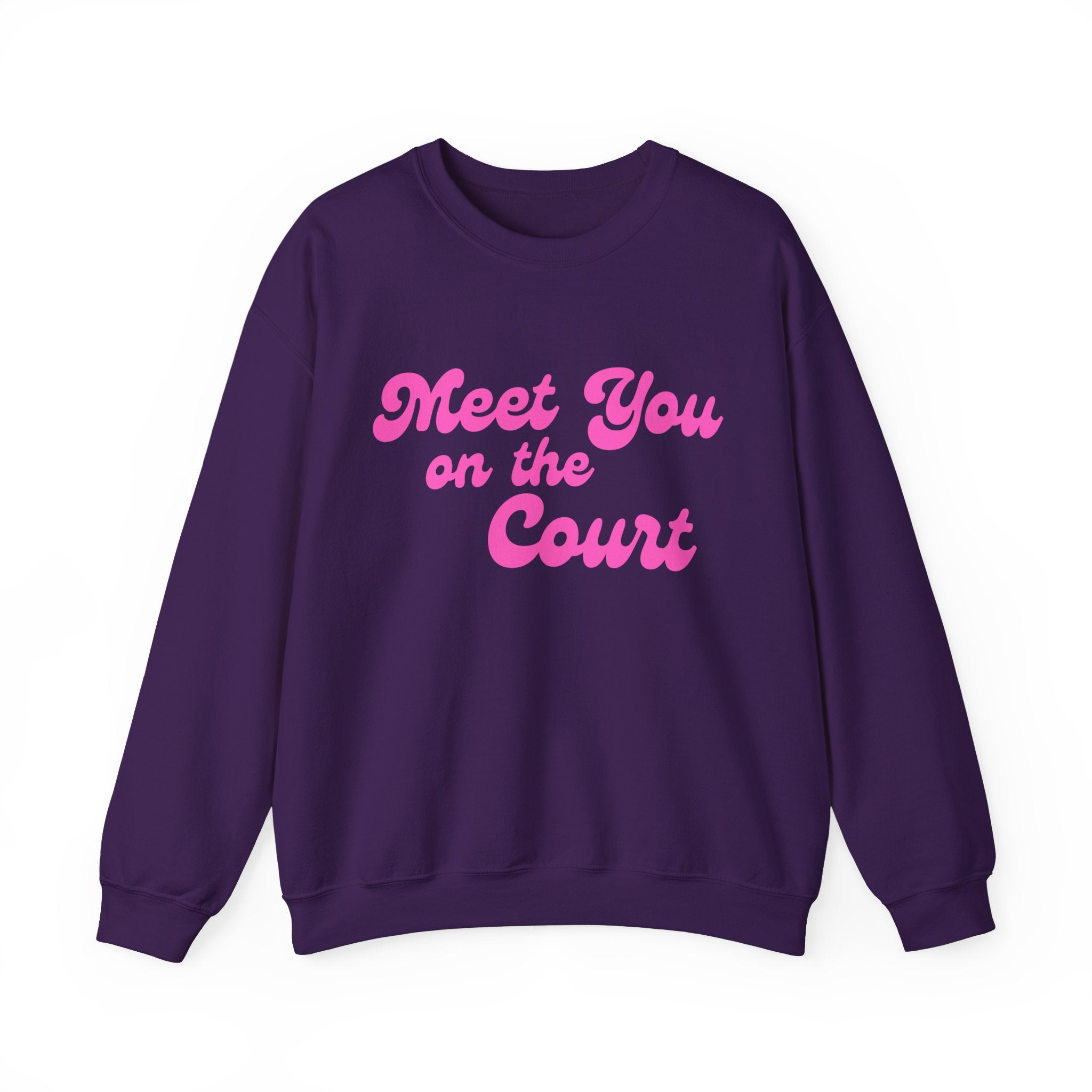 Heavy Blend Crewneck Sweatshirt | Meet you on the Court | Pink Wednesdays Collection