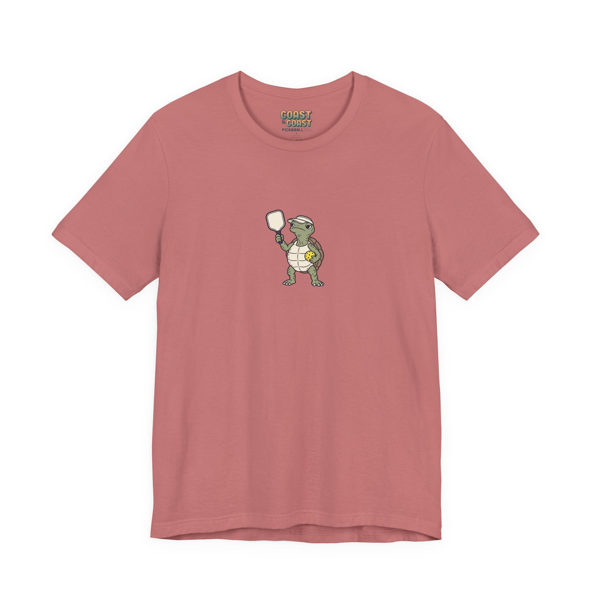 Turtle pickleball t-shirt in Mauve